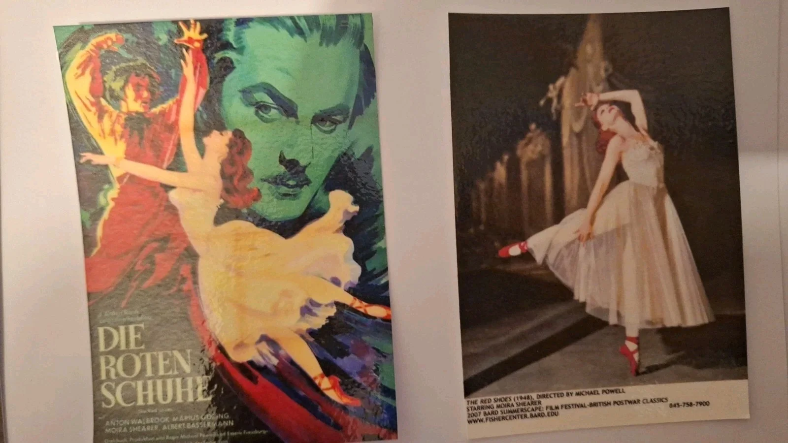 VINTAGE Style "The Red Shoes" 1948 Premium Reproduction 4x Fine Art Postcards, изображение 3