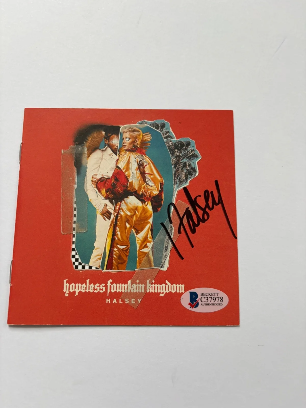 HALSEY SIGNED HOPELESS FOUNTAIN KINGDOM CD COVER FRAMED IICHLIWP BADLANDS BAS, image 2
