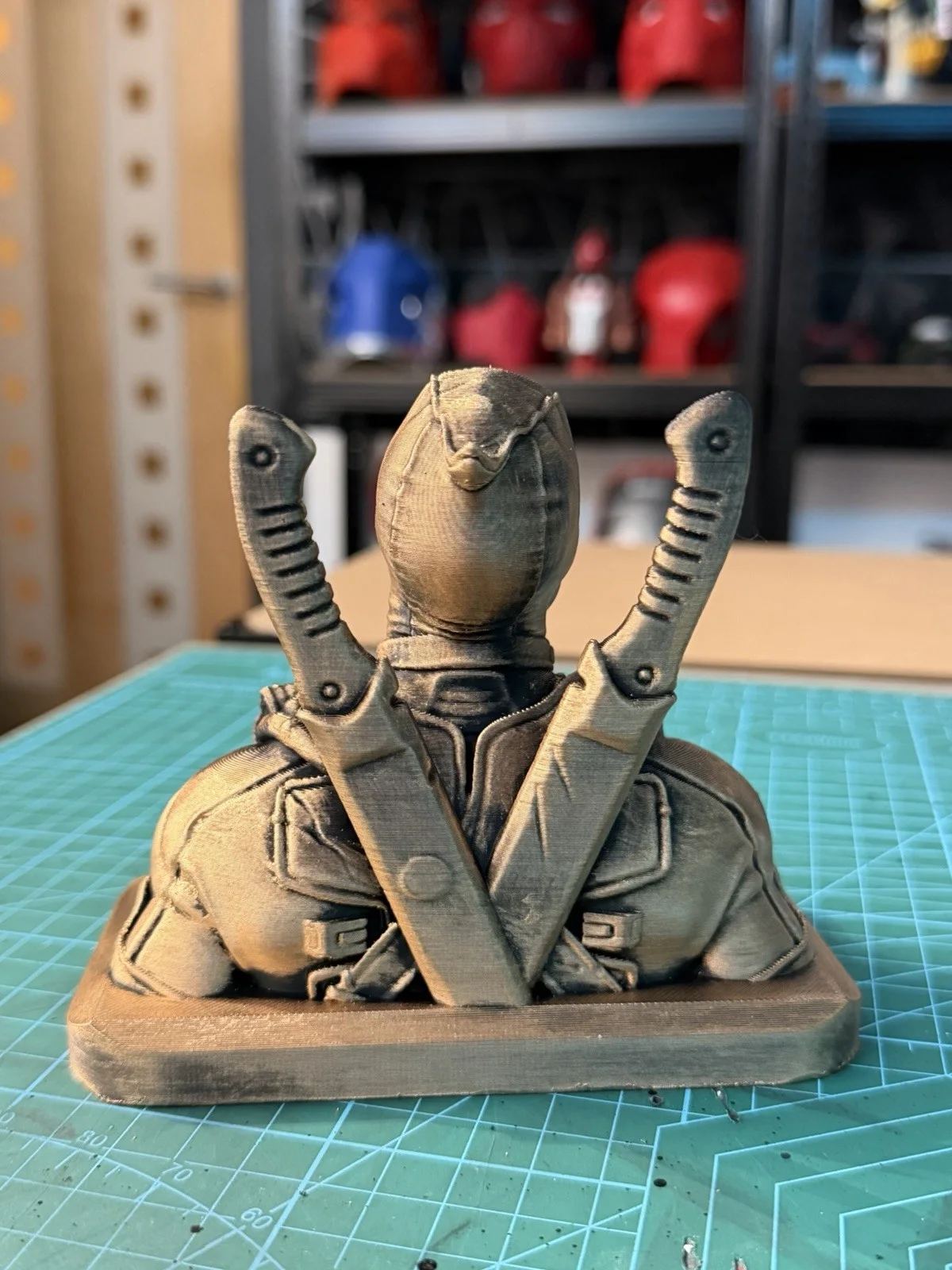 3D Printed Deadpool bust, image 3