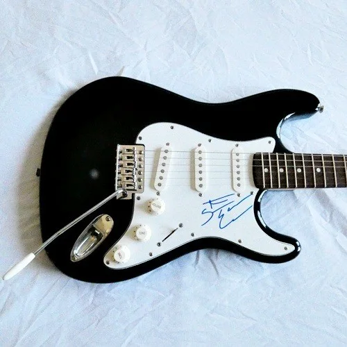 STEVE EARLE SIGNED Autograph Pros GUITAR With Auth. Stick on Back (See Photo), image 4
