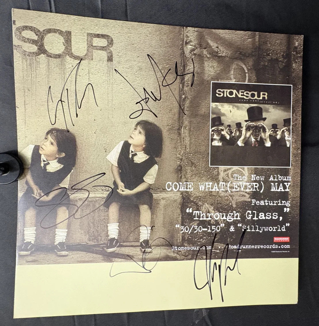 SIGNED Stone Sour - Come What(ever) May - 2006 Album Promo Poster Flat 24" x 24", изображение 3
