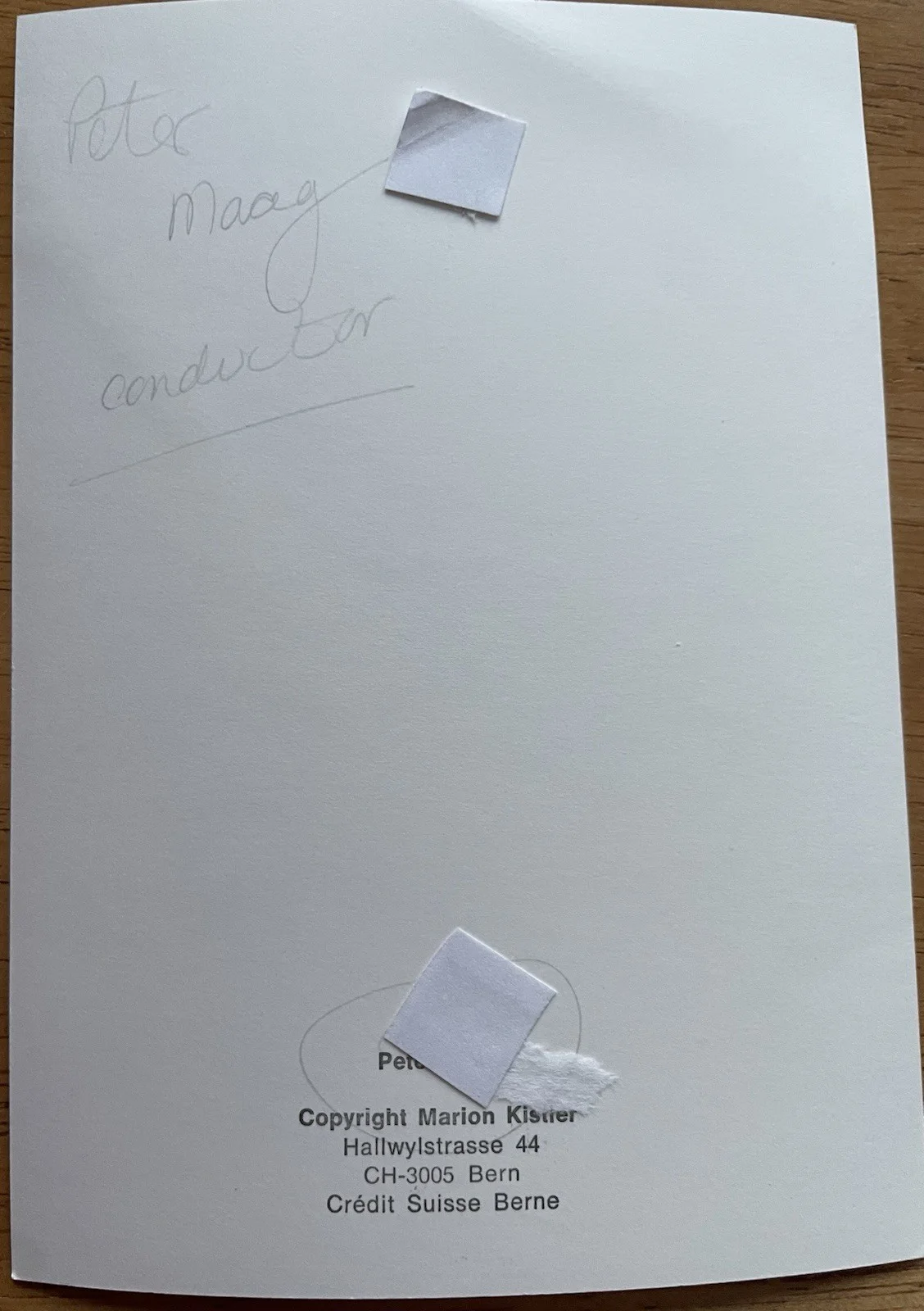 Swiss Conductor Peter Maag Autograph Photo, image 4
