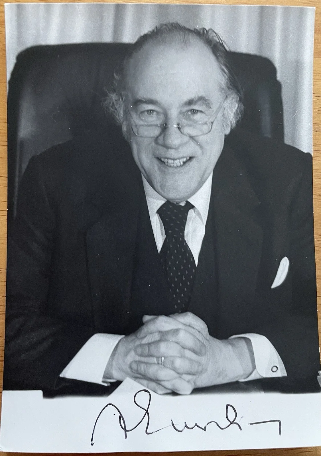 German Opera Director August Everding Autograph Photo, image 2