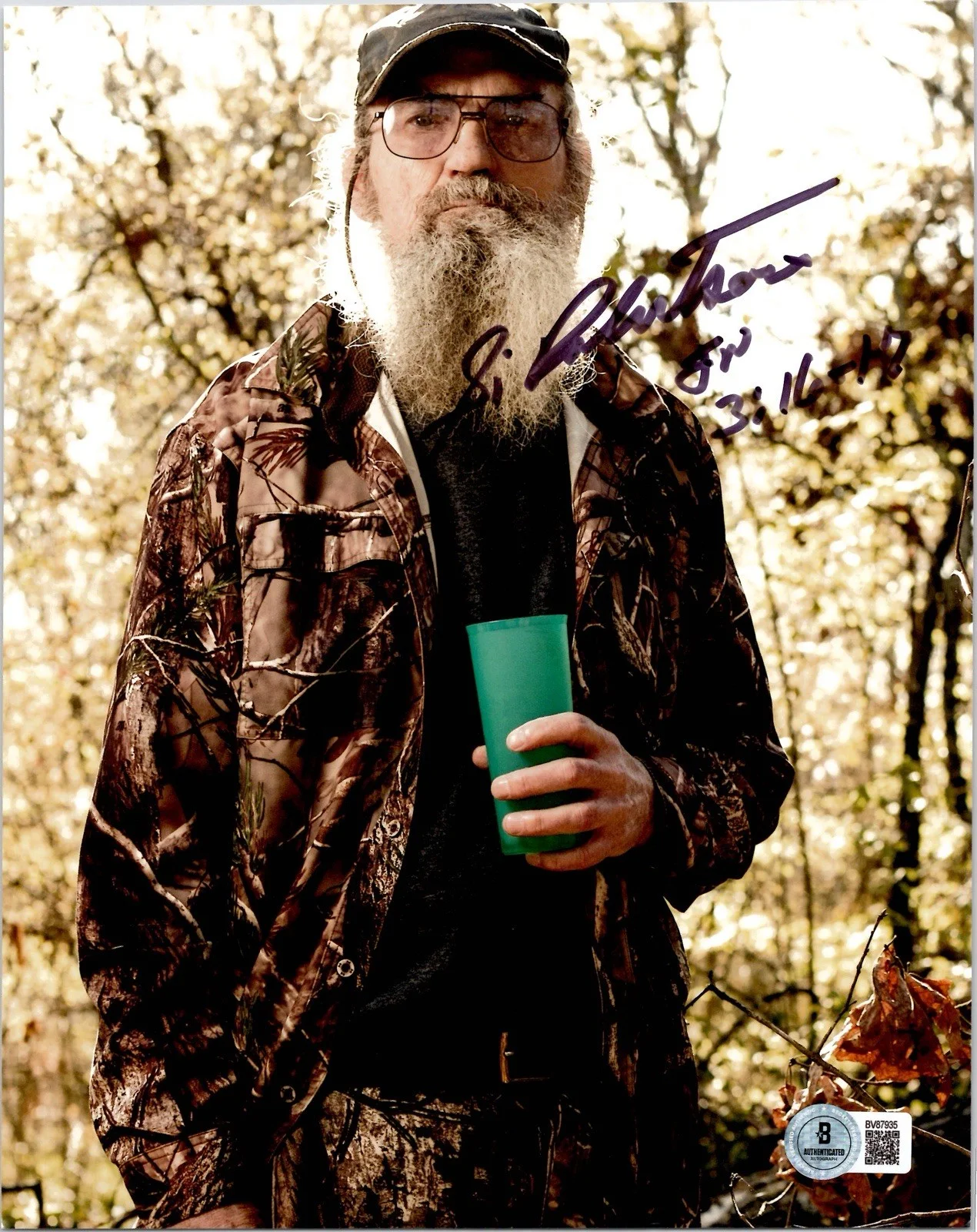 Si Robertson — SI ROBERTSON SIGNED AUTOGRAPH 8X10 PHOTO DUCK DYNASTY UNCLE SI BECKETT BAS COA