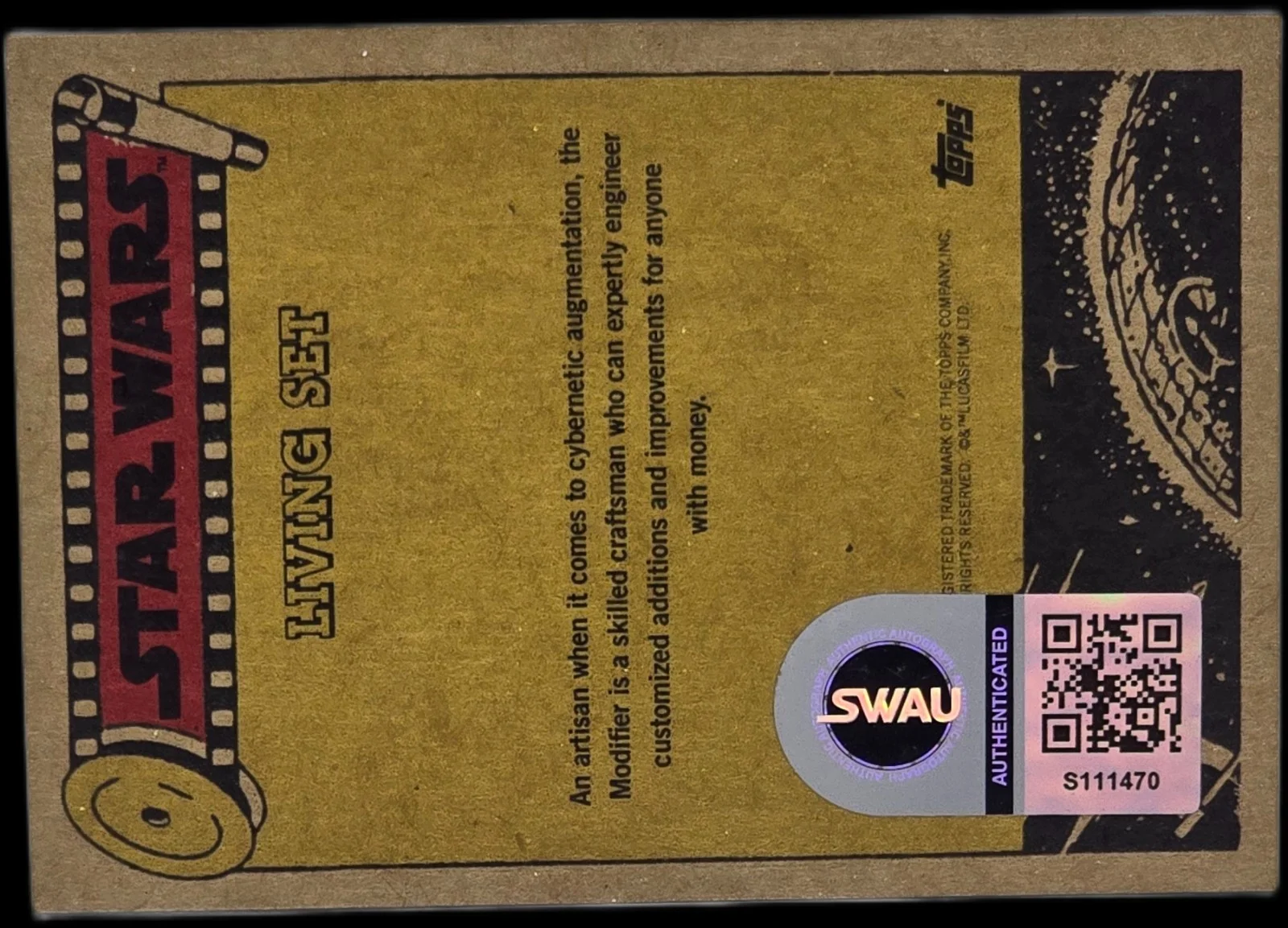 thundercat — Thundercat Signed 2023 Topps Star Wars Living Set The Modifier #286 SWAU #3, image 2