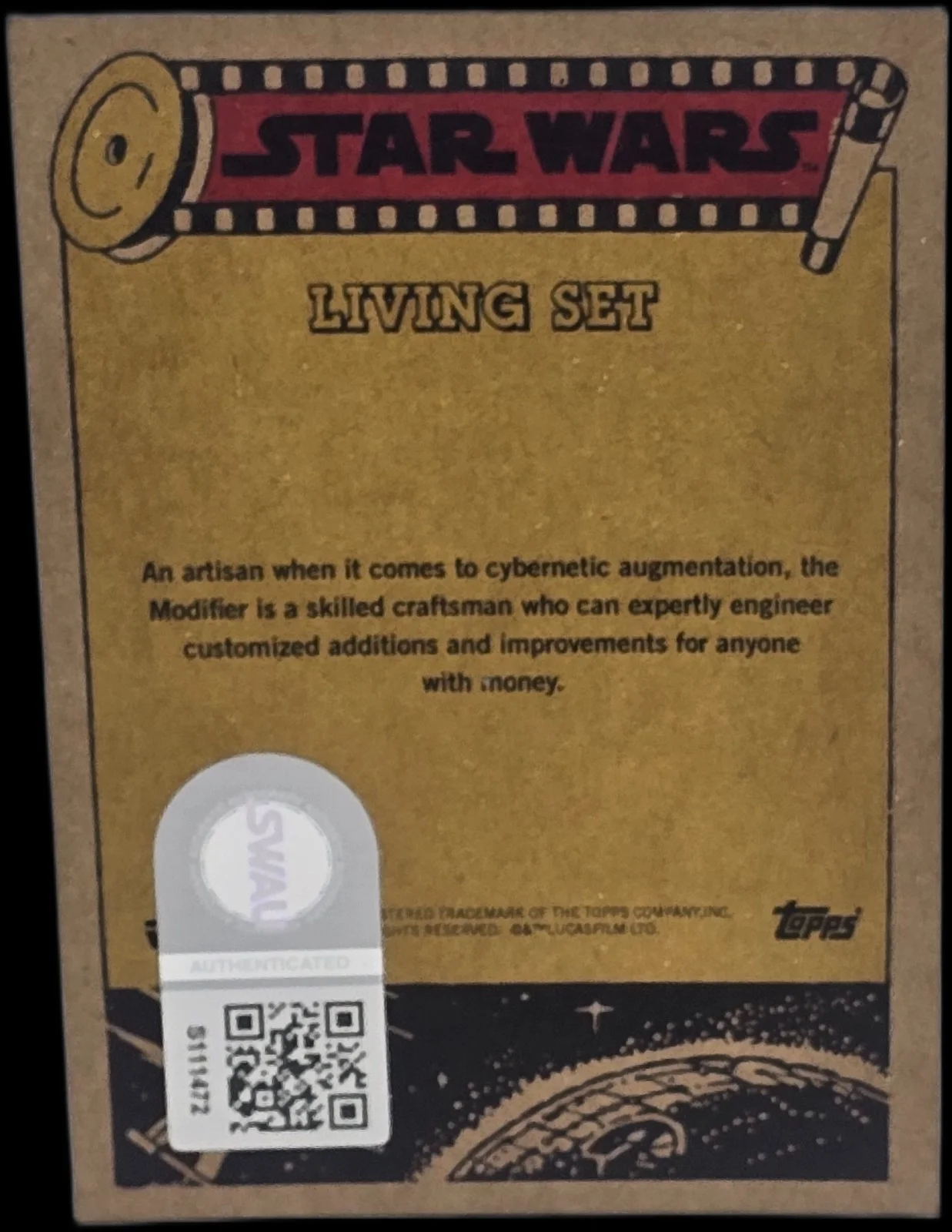 thundercat — Thundercat Signed 2023 Topps Star Wars Living Set The Modifier #286 SWAU #2, image 2