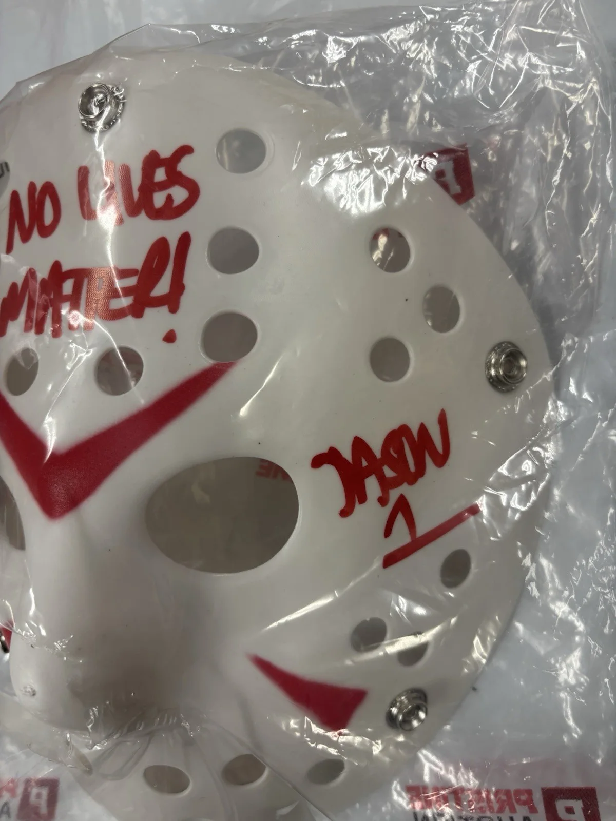 Ari Lehman Jason 1 Autographed Mask No Lives Matter Pristine Friday The 13th, изображение 3