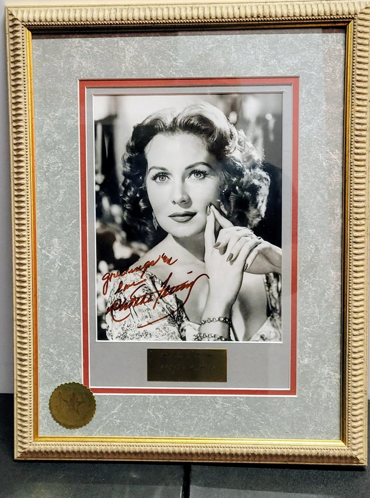 Rhonda Fleming — Vintage RHONDA FLEMING Signed Autographed Photo Photograph Walt Disney COA