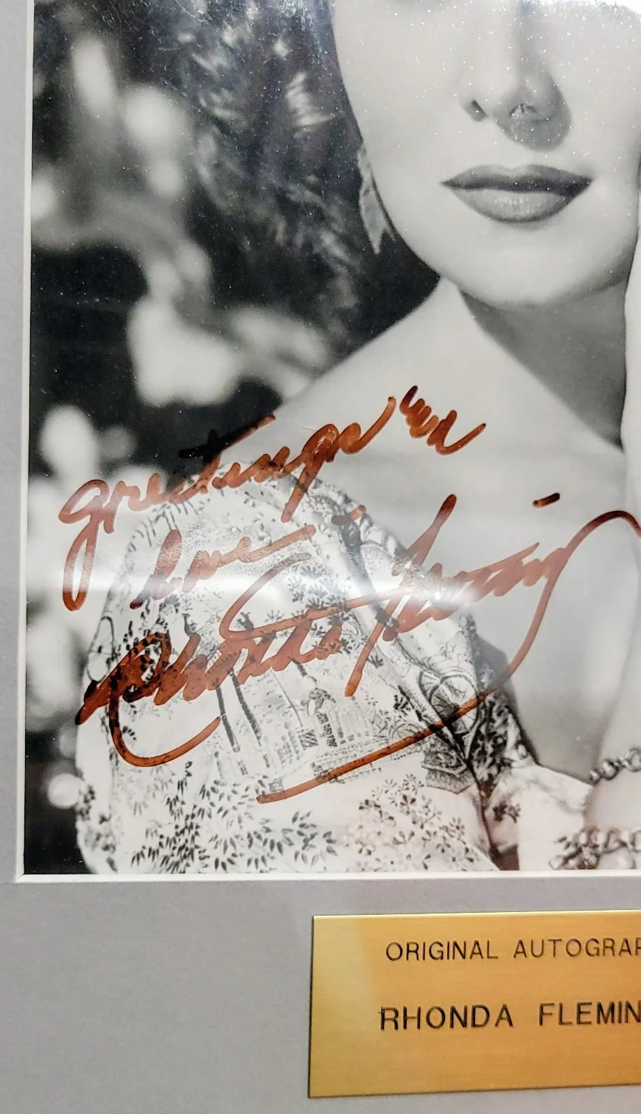 Rhonda Fleming — Vintage RHONDA FLEMING Signed Autographed Photo Photograph Walt Disney COA, изображение 4