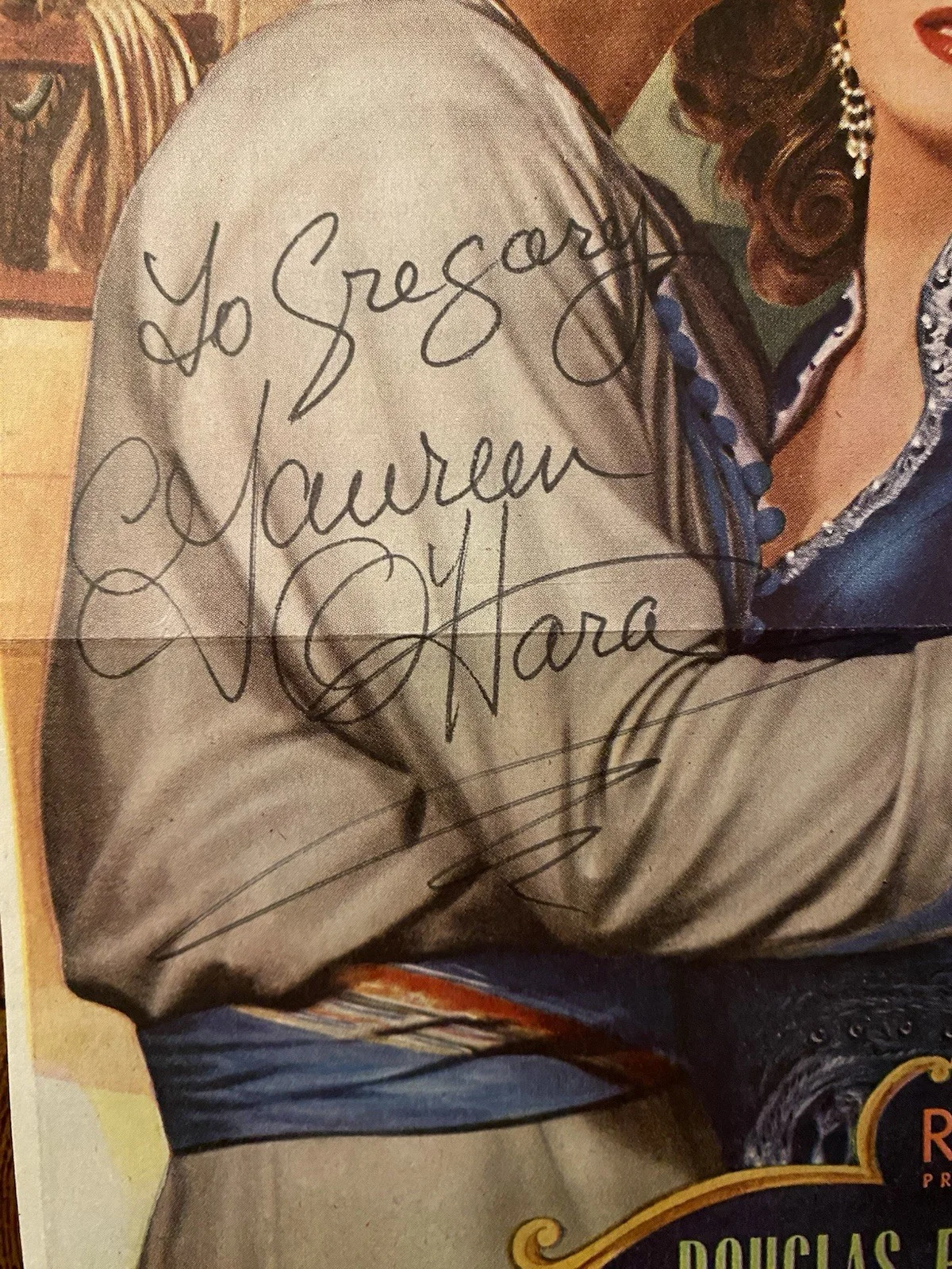 Maureen O’Hara — Maureen OHara Signed Autographed Vintage 9x12 Ad With COA Sinbad The Sailor, изображение 2