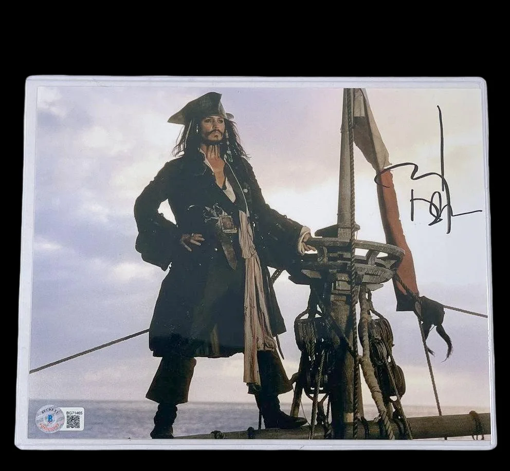 Johnny Depp — “Johnny Depp Autographed Captain Jack Sparrow Photo” “Beckett BAS Authenticated, image 2
