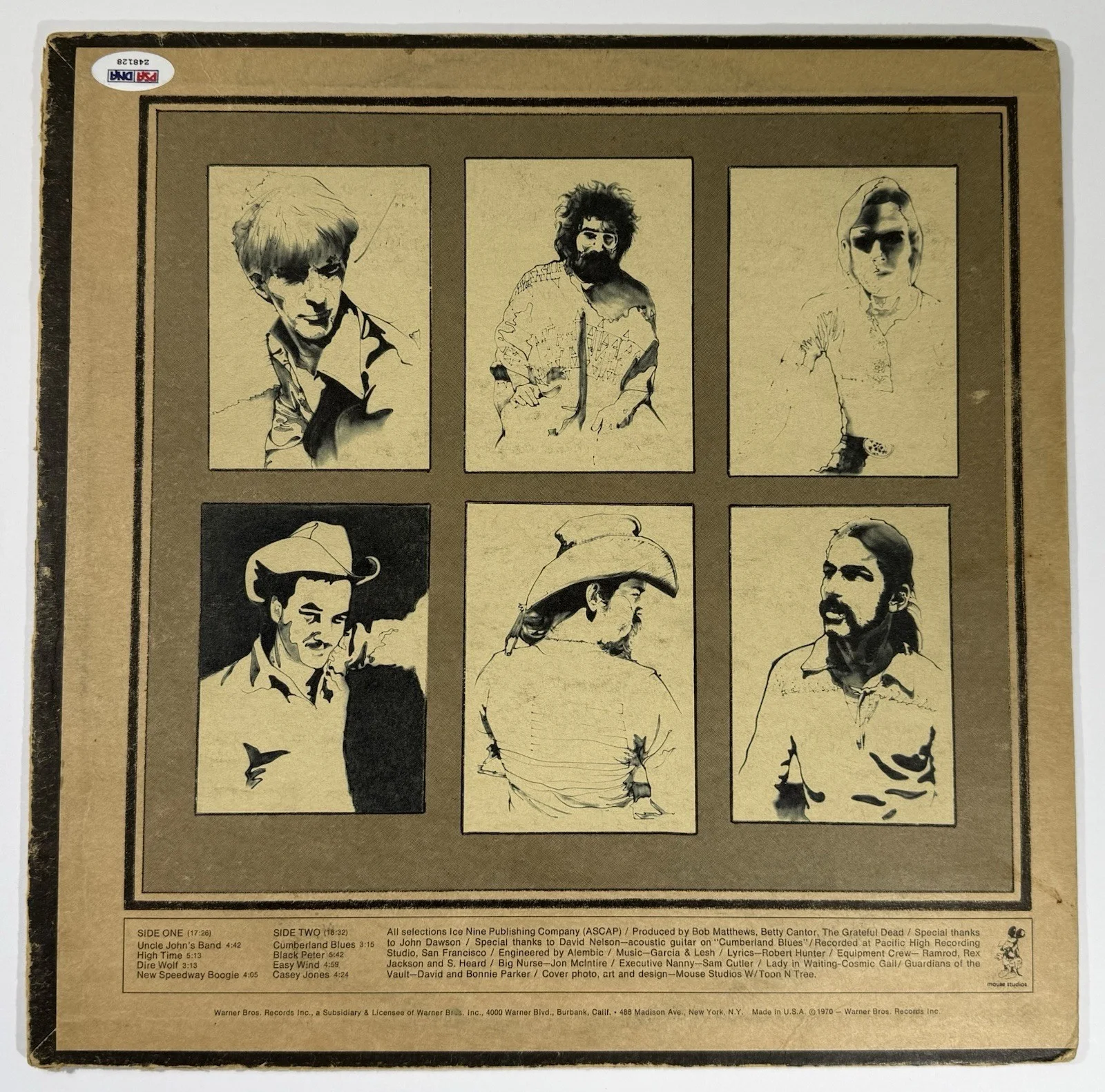Mickey Hart signed Grateful Dead Album Workingman's Dead vinyl lp Psa Dna coa, изображение 5