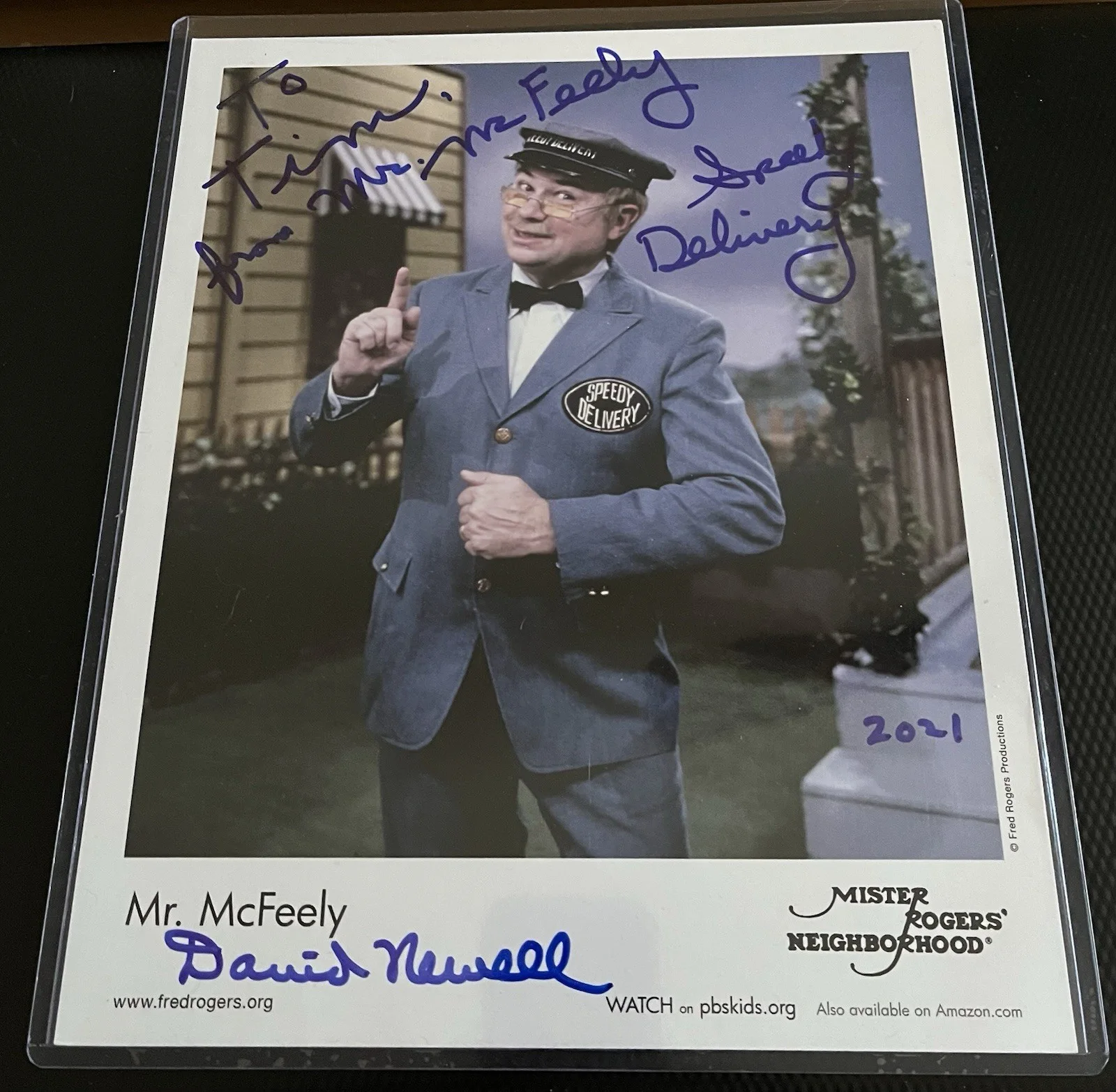 David Newell — Mr. Rogers Neighborhood David Newell aka Mr. McFeely Signed 8x10 Photo COA Top, изображение 3