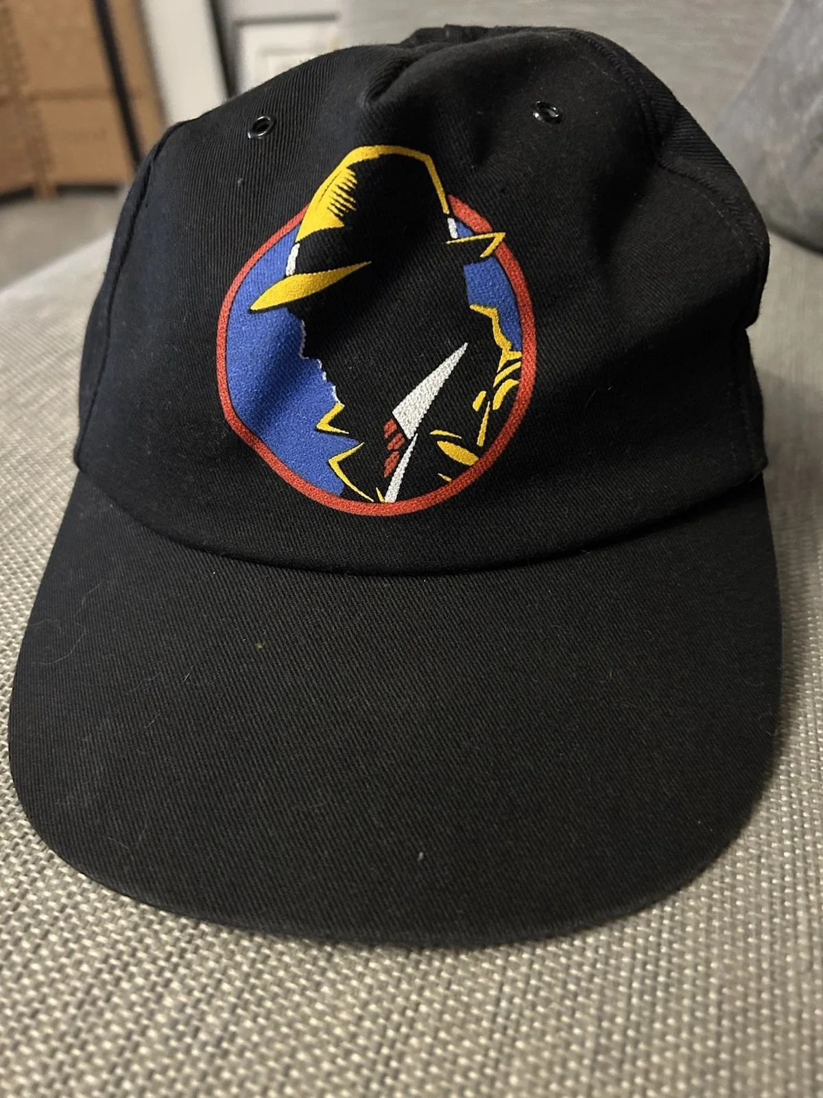 vintage Disney Dick Tracey cap. Disney Black. Movie memrobalia, image 2