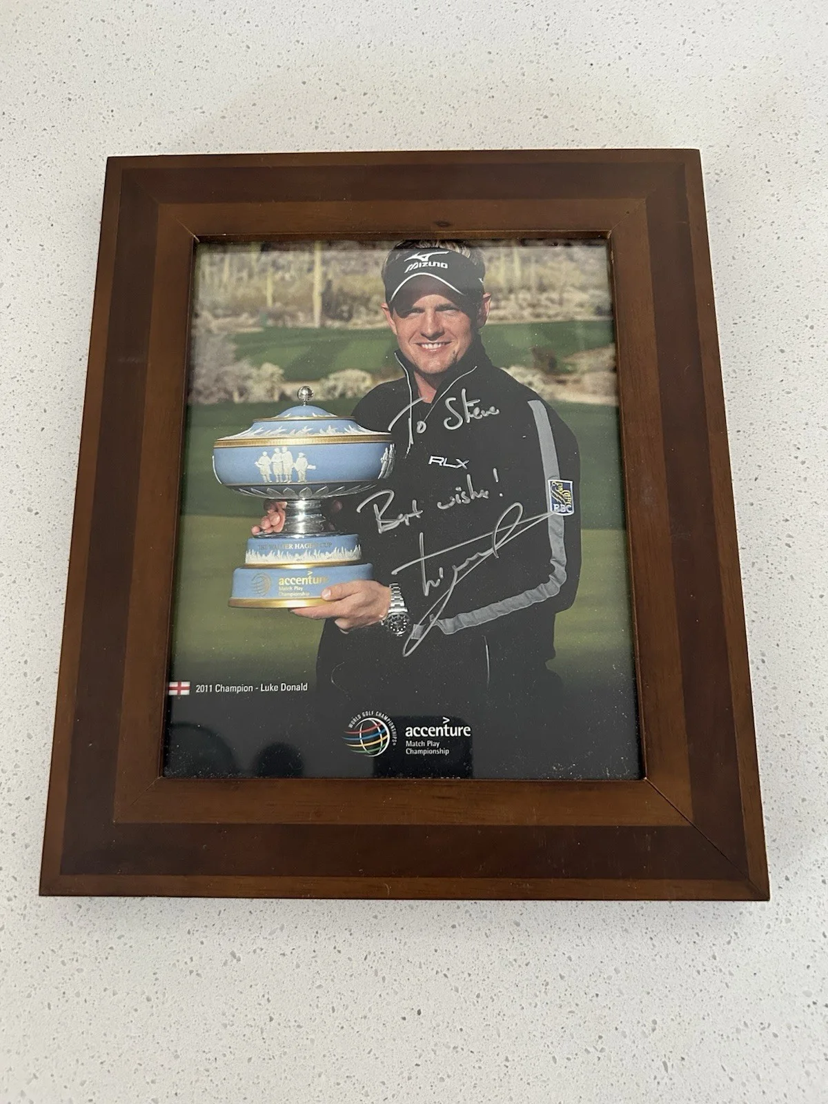 Luke Donald Signed Photograph In Frame 11x13”, image 2