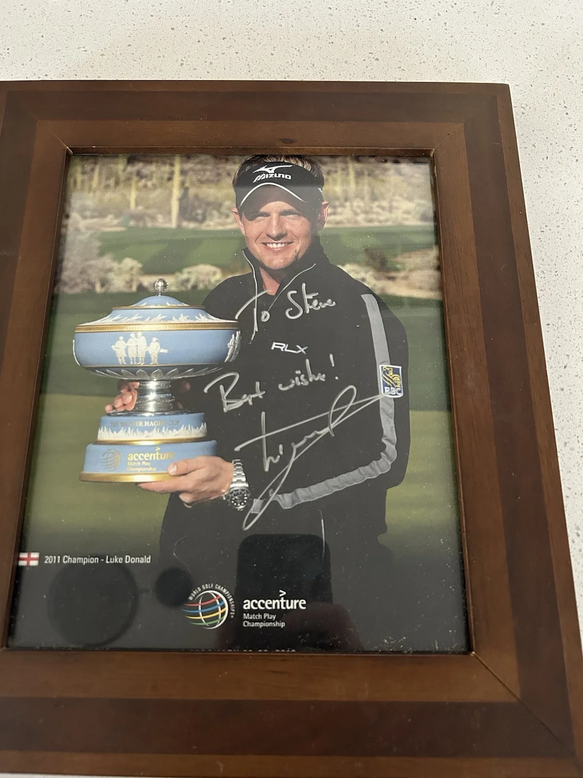 Luke Donald Signed Photograph In Frame 11x13”, image 3