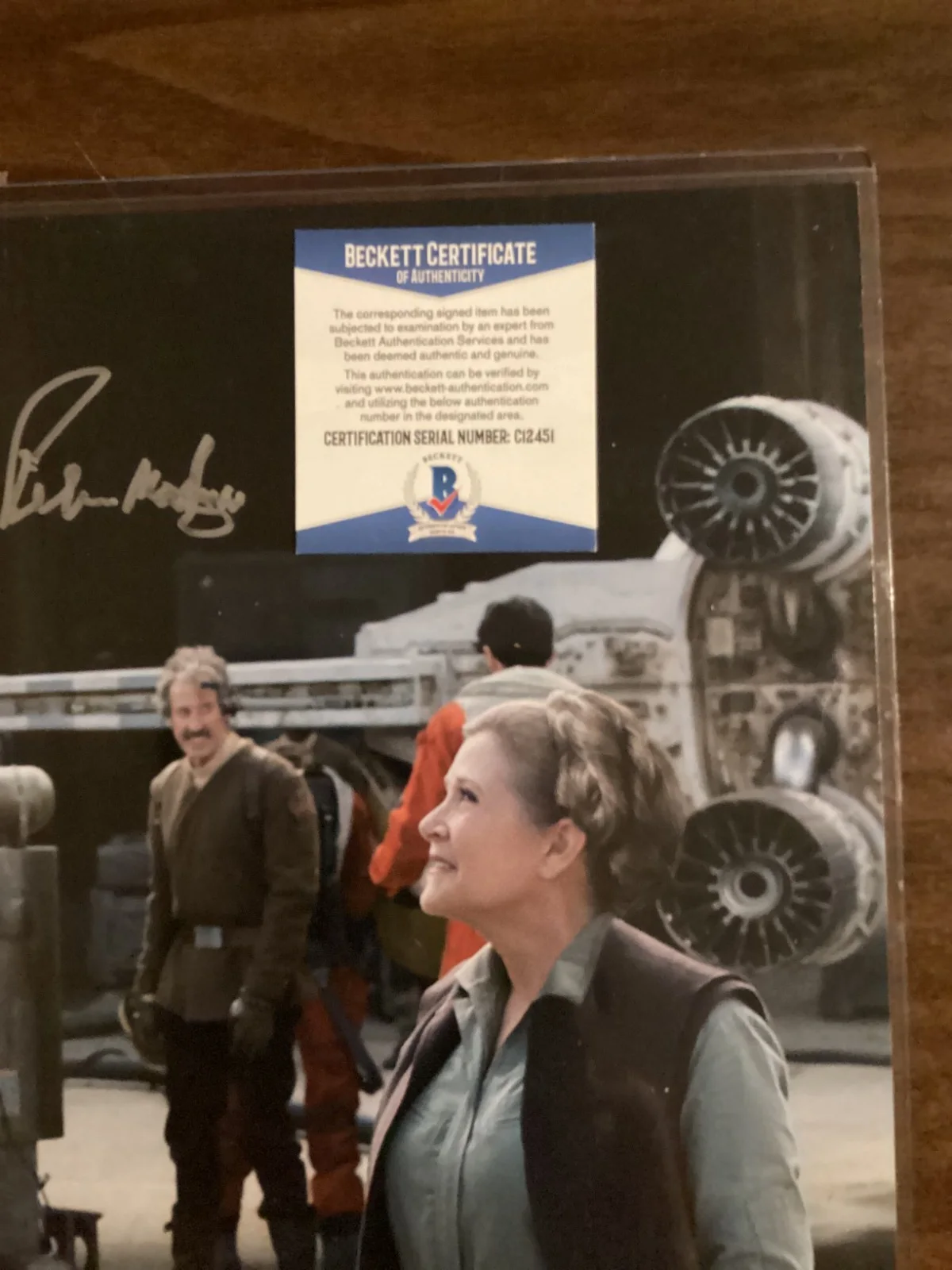 Star Wars Signed Deleted Scene Peter Mayhew Chewbacca The Force Awakens 11x14, image 2