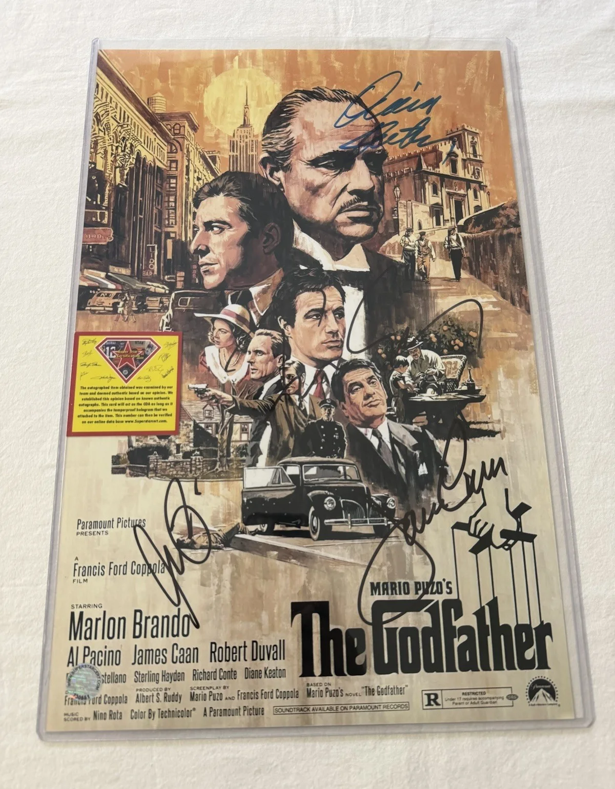 Al Pacino, James Cann, Diane Keaton, Ford Coppola — Al Pacino,Cann,Keaton & Coppola ‘The Godfather’ Signed Auto 17x11 Poster W/COA, изображение 4