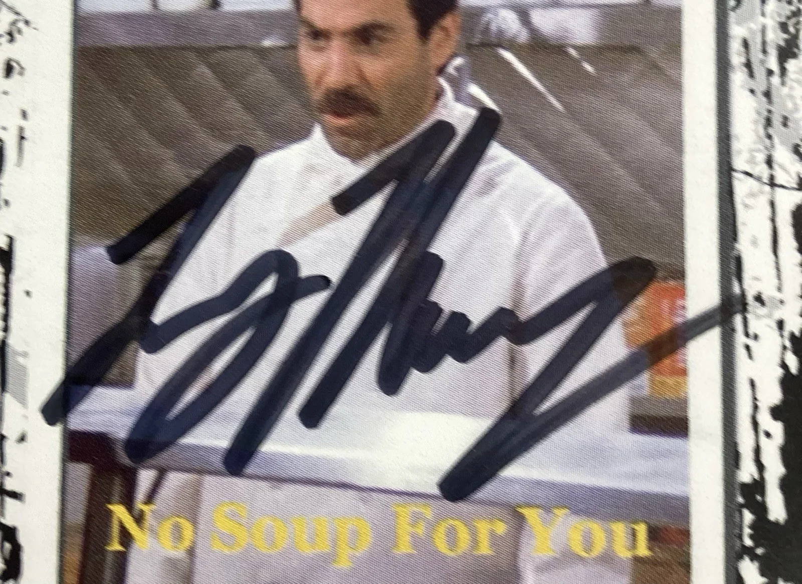Larry Thomas — Larry Thomas Signed Card Seinfeld Vintage Insc No Soup For U Autograph PSA/DNA10, изображение 2