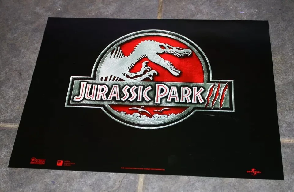 Jurassic Park 3 - Film / Movie Promo Promotional Mini Quad Poster Original 2000, изображение 3