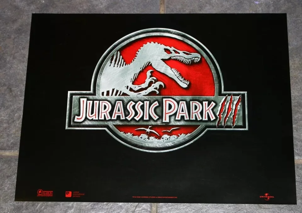 Jurassic Park 3 - Film / Movie Promo Promotional Mini Quad Poster Original 2000, изображение 4