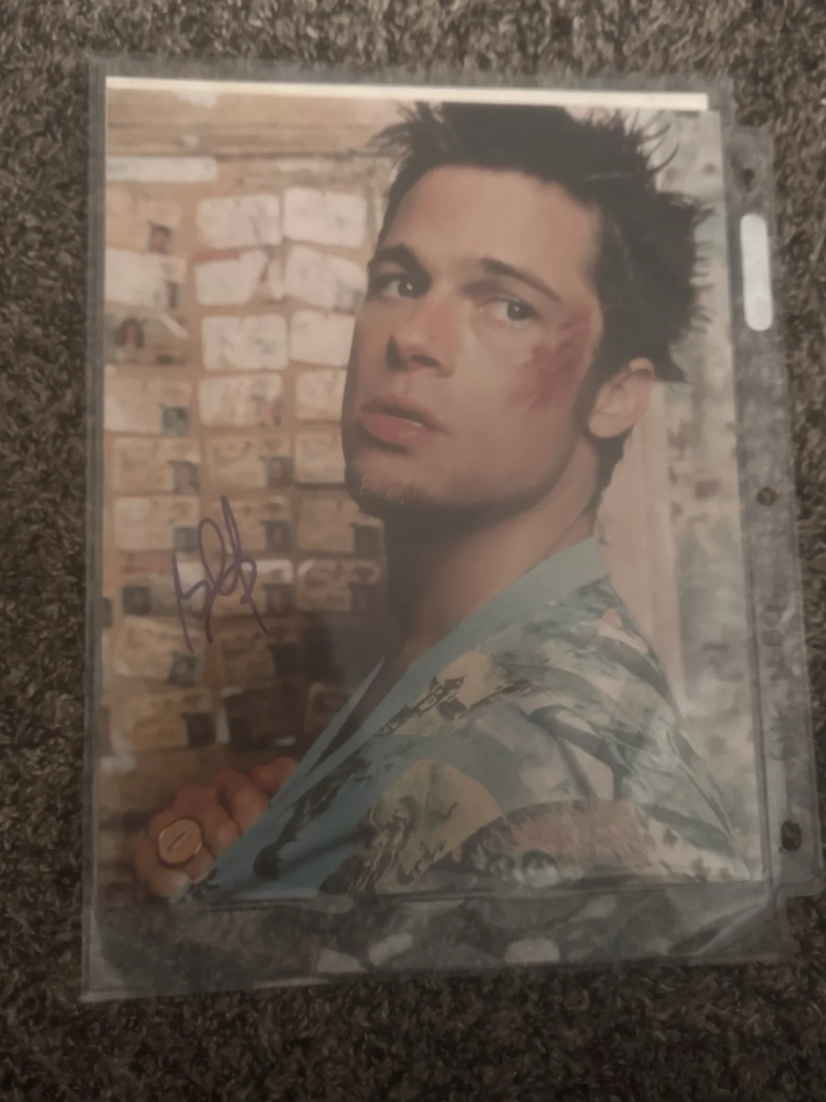 Brad Pitt — BRAD PITT Signed Autographed 8x10 FIGHT CLUB Photo