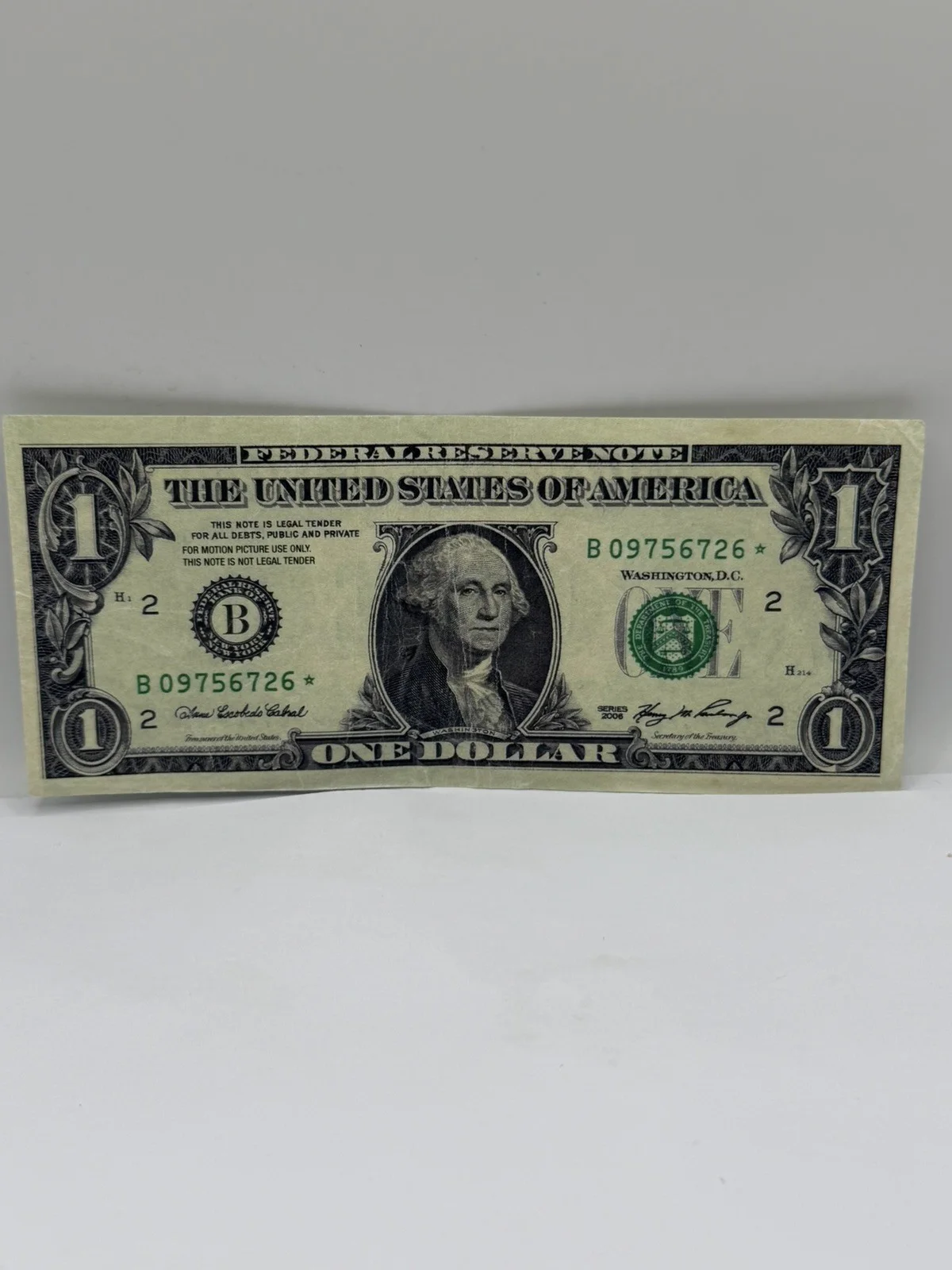 Authentic Fargo TV S3 Prop Emmit Stussy (Ewan McGregor) Production $1 Bill COA, изображение 3
