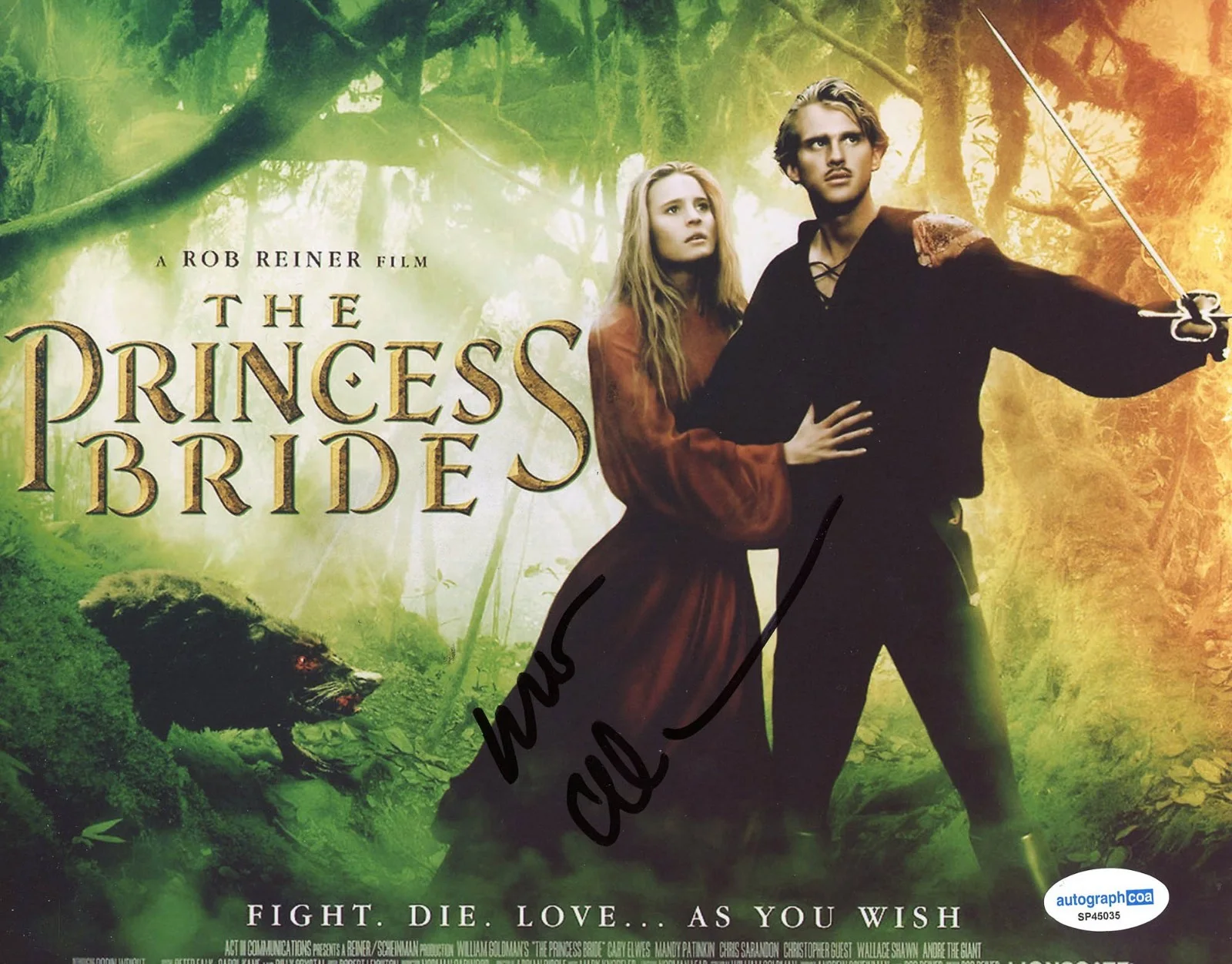 Cary Ewes — Cary Elwes signed "THE PRINCESS BRIDE" 8x10 Photo AUTOGRAPHED b Westley ACOA COA, image 3