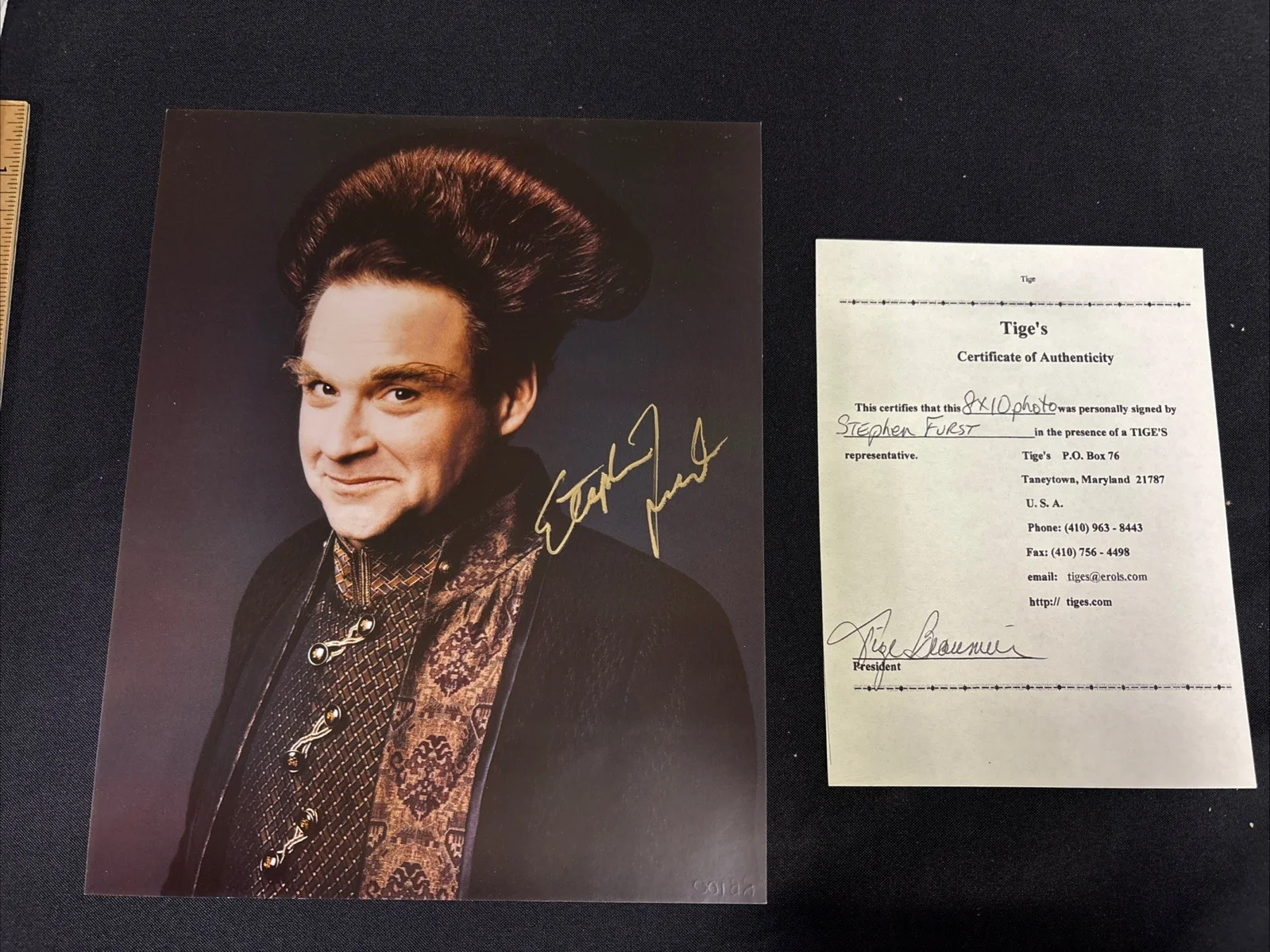stephen furst — Vintage Babylon 5 Stephen Furst Signed Autographed 8x10 Color Photo COA
