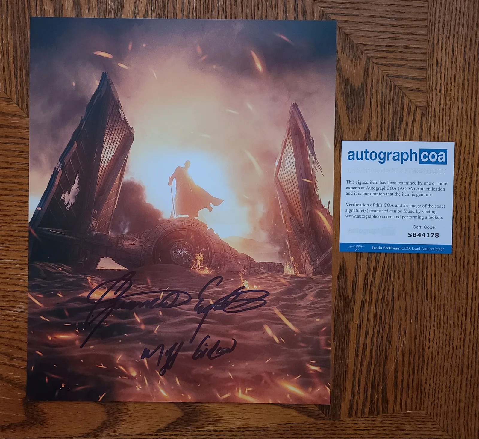 Giancarlo Esposito — Giancarlo Esposito Signed Star Wars Mandalorian (Moff Gideon) 11x14 (ACOA COA)