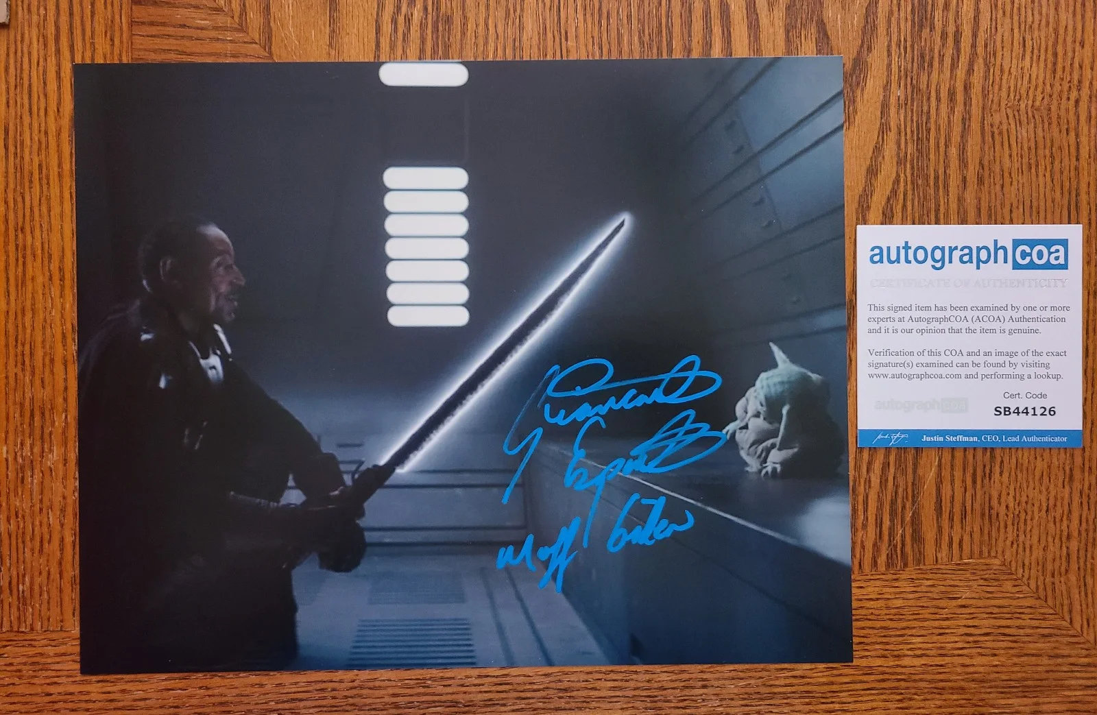 Giancarlo Esposito — Giancarlo Esposito Signed Star Wars Mandalorian (Moff Gideon) 11x14 (ACOA COA)