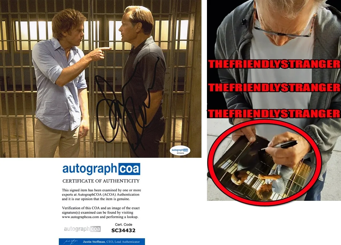 James Remar — James Remar signed "DEXTER" 8x10 Photo b EXACT PROOF Harry Morgan ACOA COA