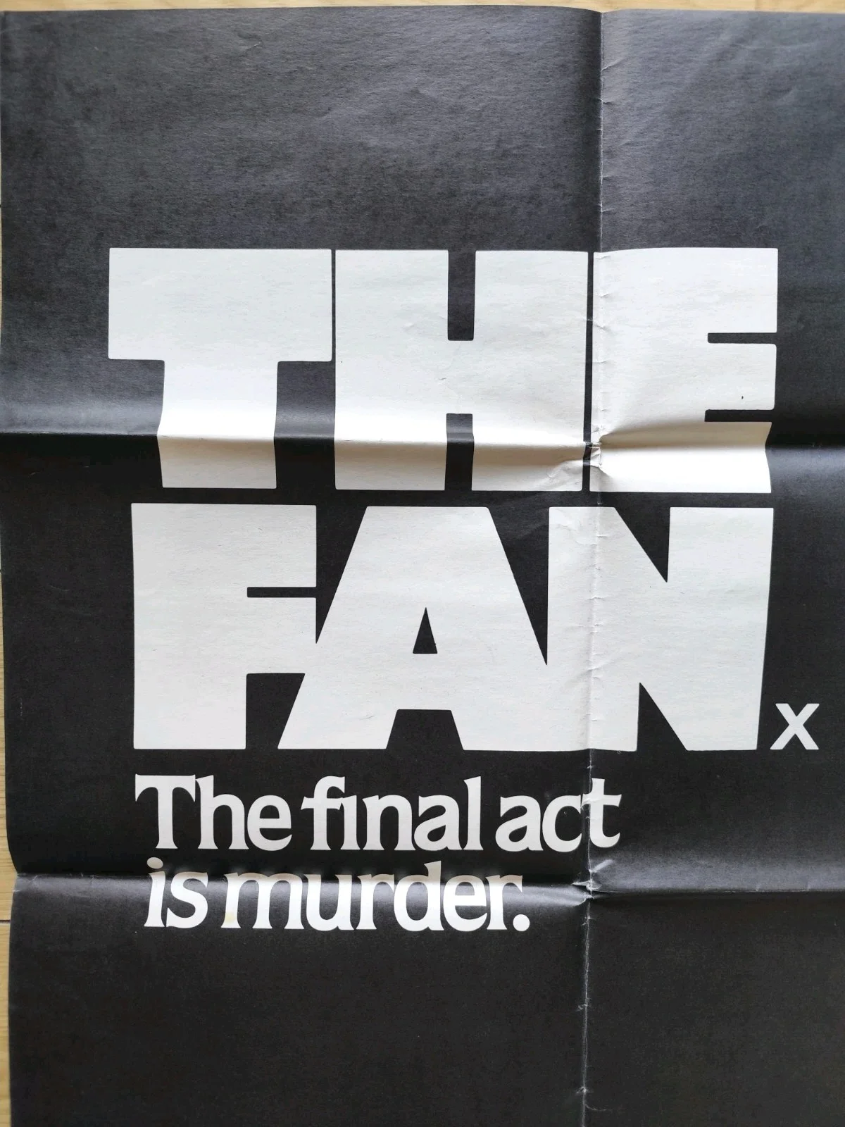 🎯 The Fan (1981) UK Quad Poster – Lauren Bacall Thriller Cult Stalker - Folded, изображение 2