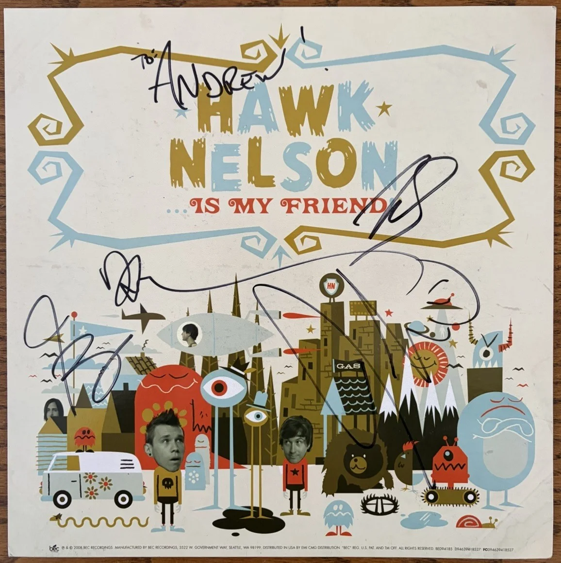 Hawk Nelson Is My Friend Special Edition CD DVD & Signed Autographed Poster 2008, изображение 2