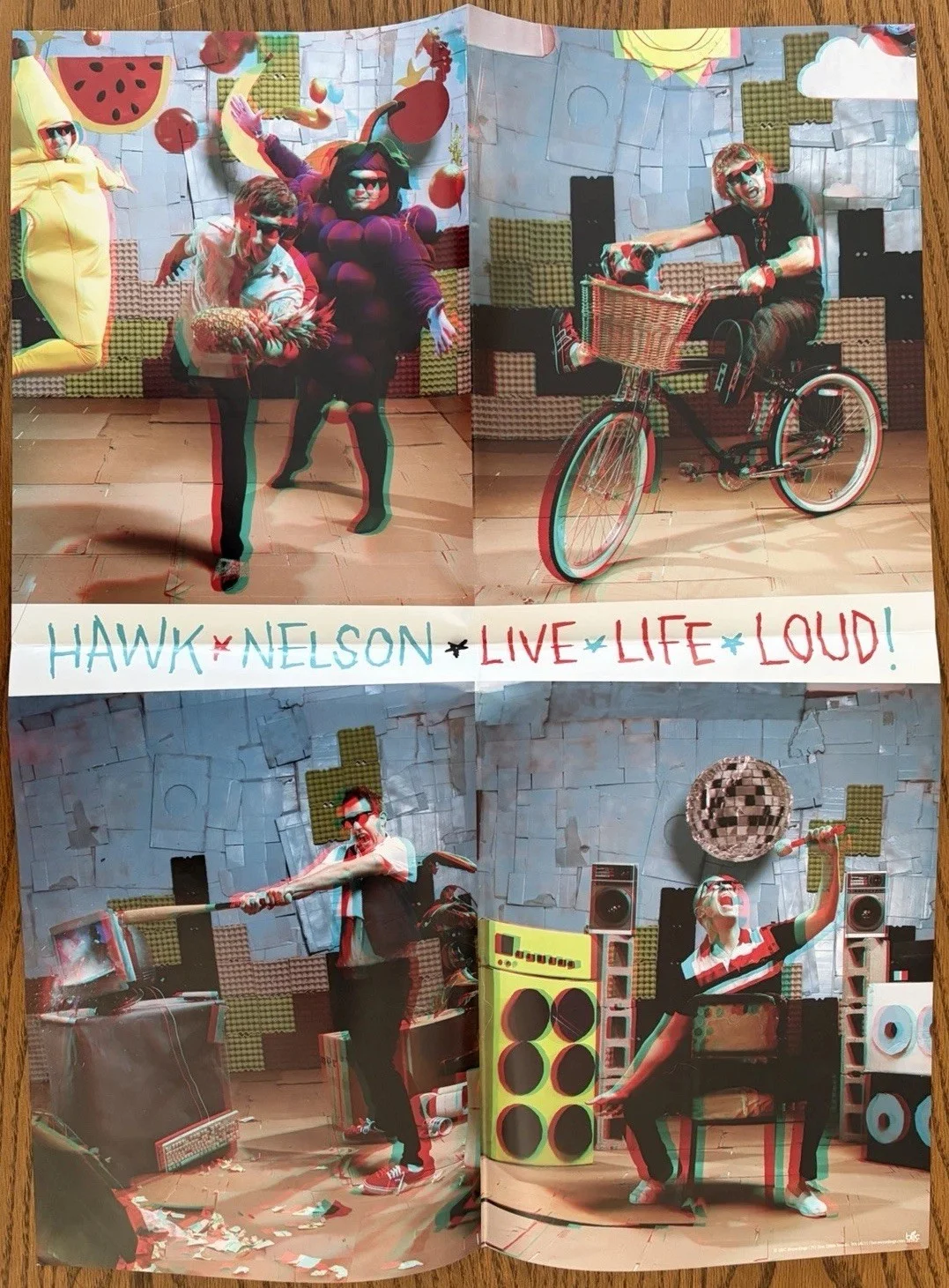 Hawk Nelson Live Life Loud Signed Autographed CD Posters 3D Glasses Lot 2009 BEC, изображение 2