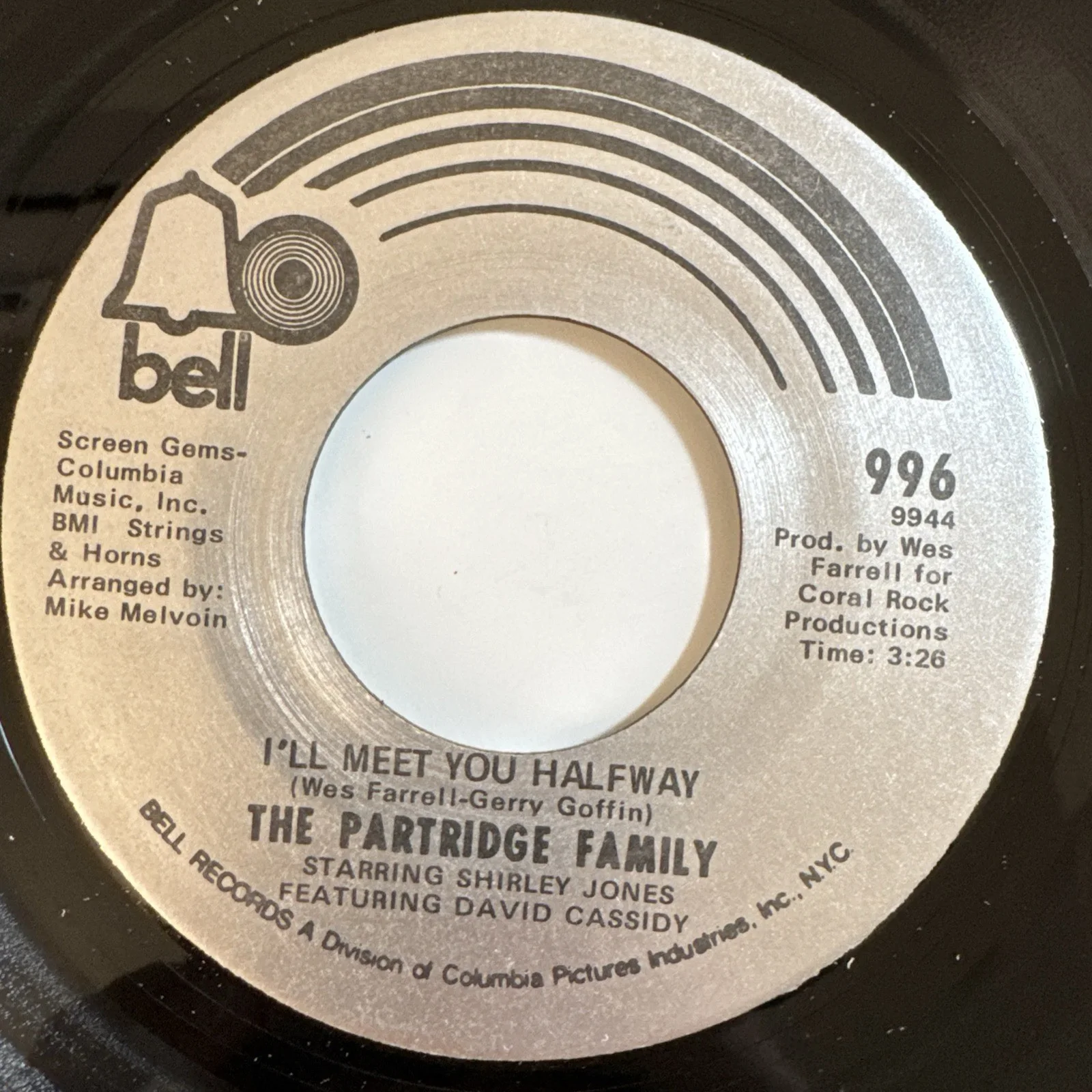 The Partridge Family 45 Record I’ll Meet You Halfway & Morning Rider On The Road, изображение 2