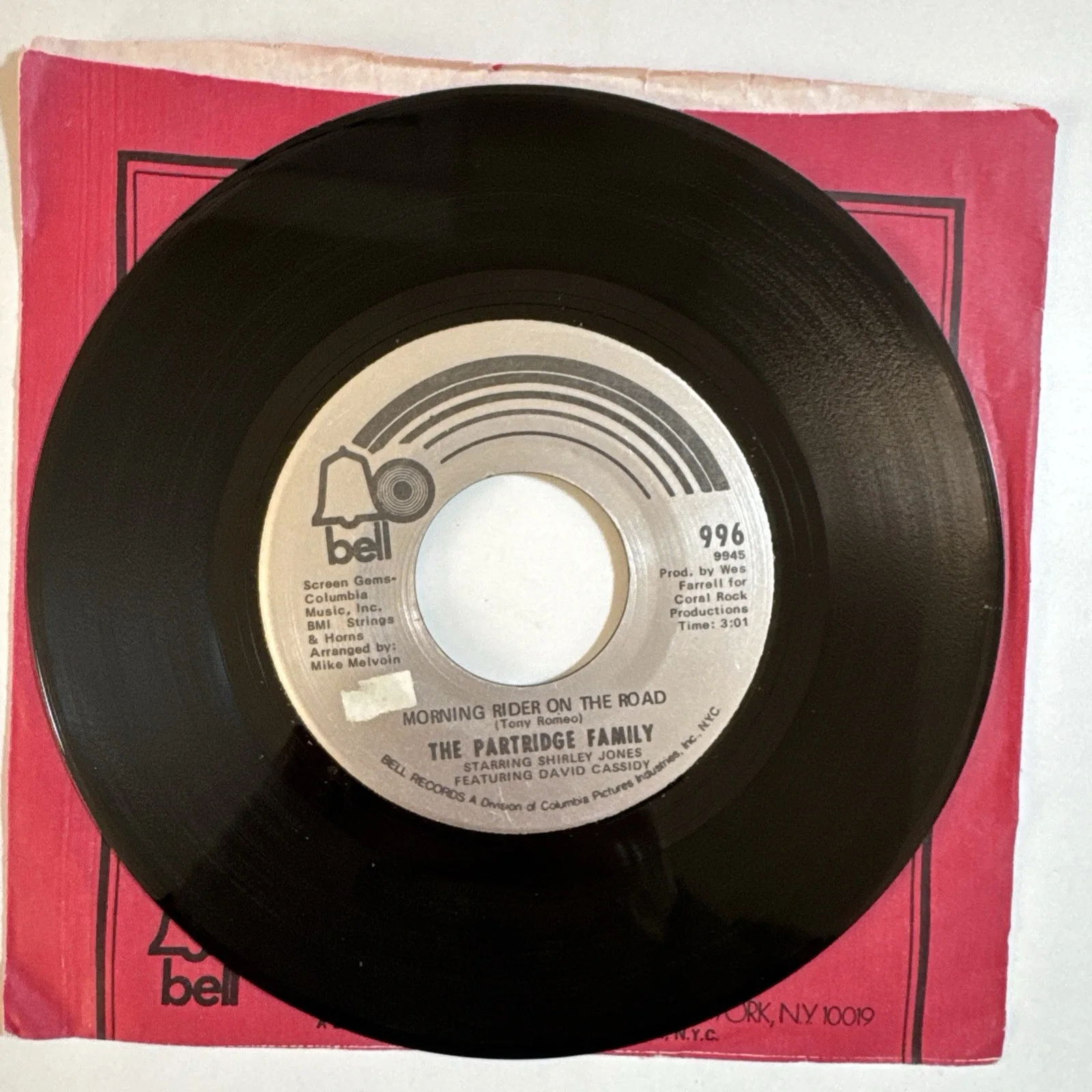 The Partridge Family 45 Record I’ll Meet You Halfway & Morning Rider On The Road, изображение 3