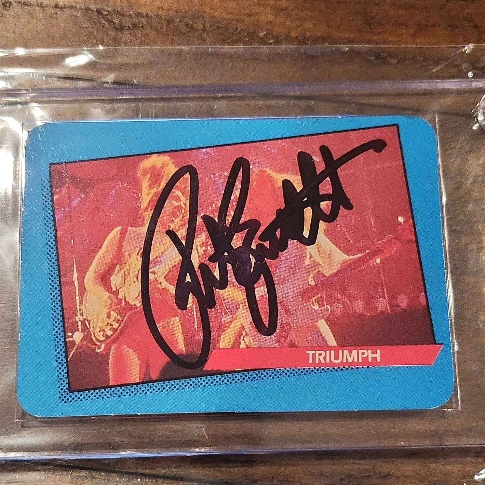 Triumph Ric Emmett Autographed Rock Star Concert Card with a COA, image 3