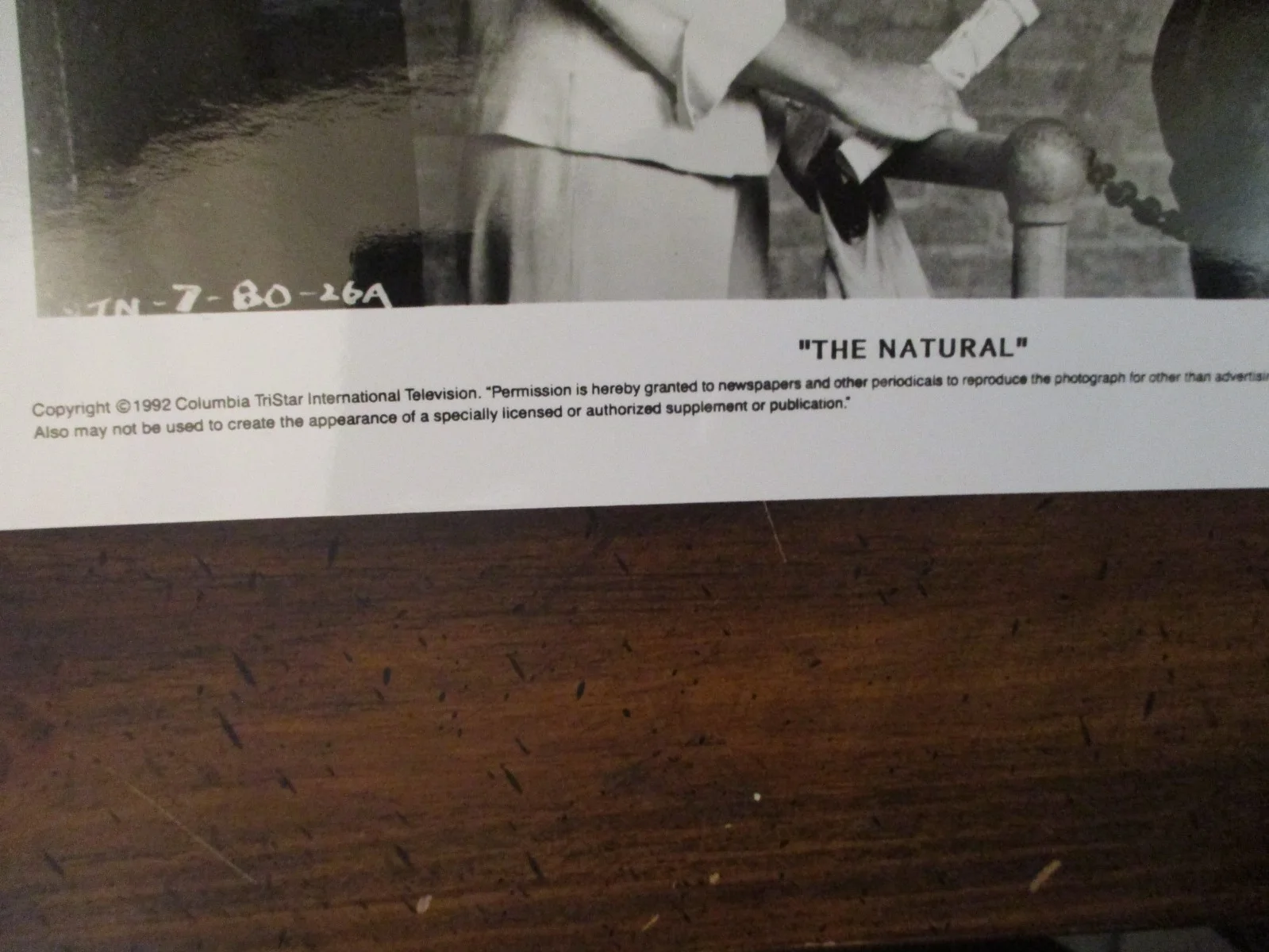 Robert Redford/Glenn Close("THE NATURAL")1992 10 x 8 Black & White Press Photo, image 3
