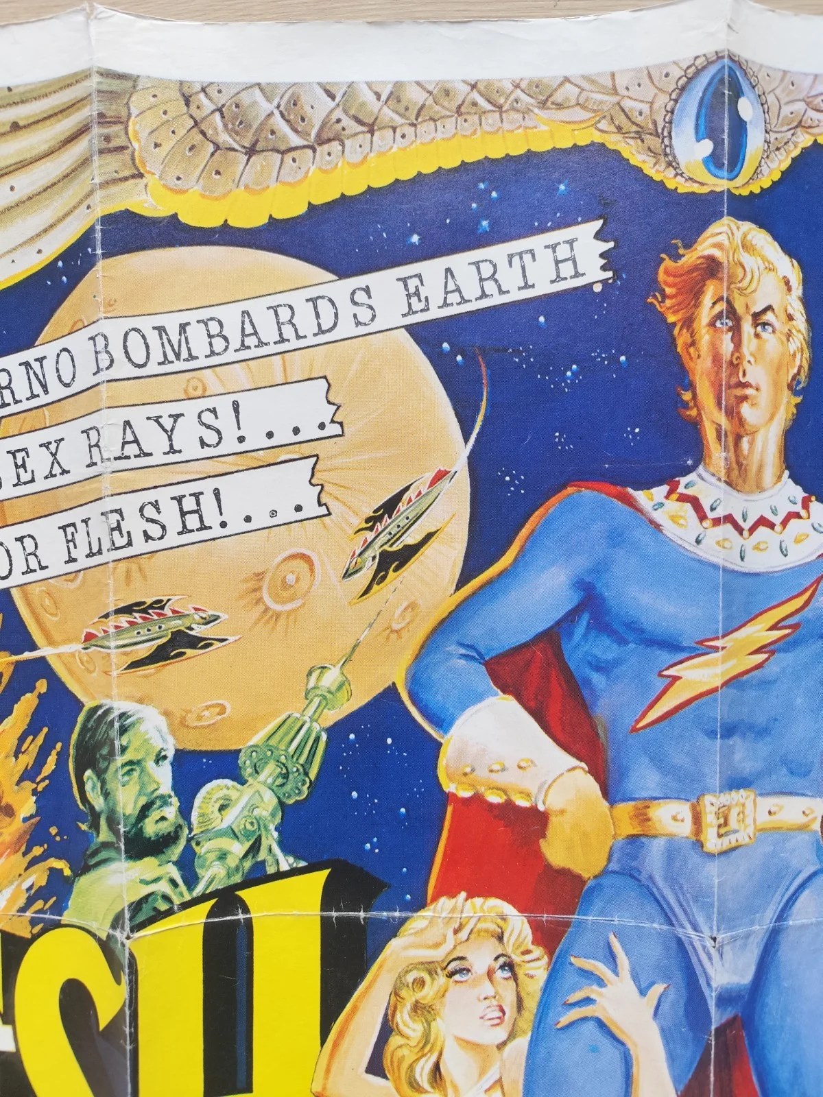 🎯 Flesh Gordon (1974) UK Quad Poster – Cult Sci‑Fi Sex Spoof Vintage 70s Rolled, изображение 3