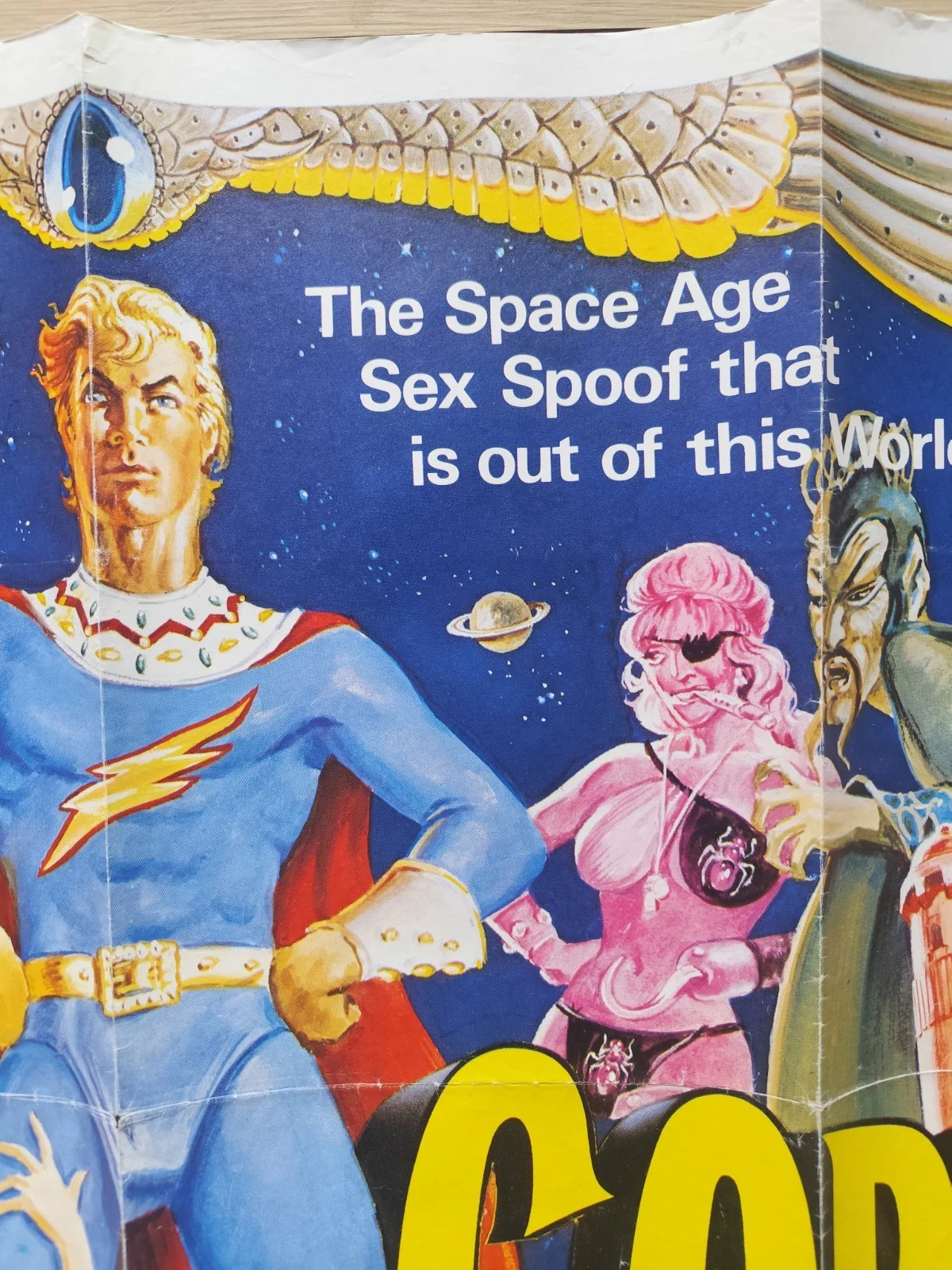 🎯 Flesh Gordon (1974) UK Quad Poster – Cult Sci‑Fi Sex Spoof Vintage 70s Rolled, изображение 4