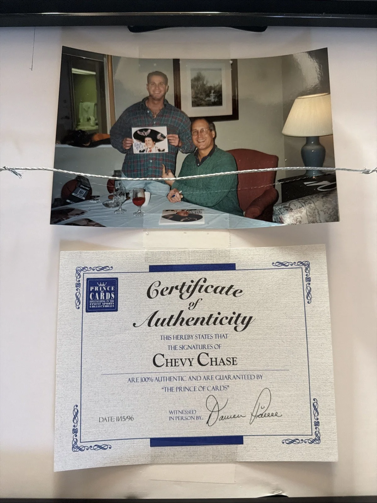 Framed Chevy Chase Authenticated Autographed 8x10 Photo, image 2