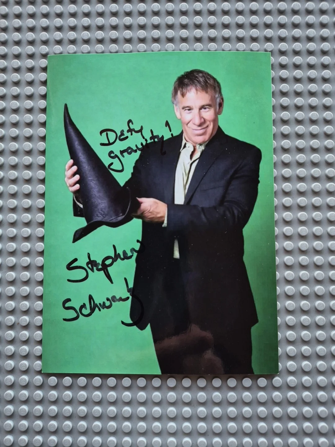 Stephen Schwartz — Stephen Schwartz Signed, Autographed, 5x7 Photo. Defying Gravity!, image 2