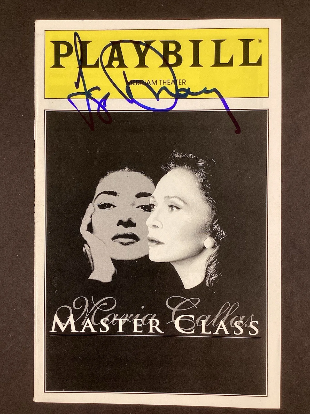 Faye Dunaway — Faye Dunaway Playbill Maria Callas Broadway Autograph Mommie Dearest TPG #2