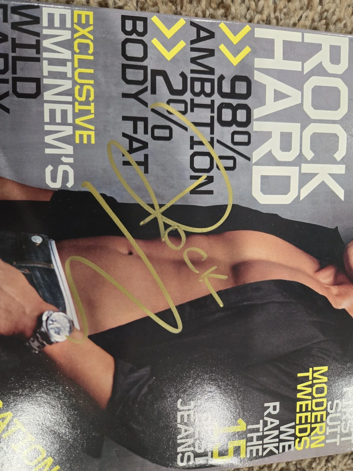 GQ Magazine Signed by THE ROCK DWAYNE JOHNSON W/ COA March 2023, image 3
