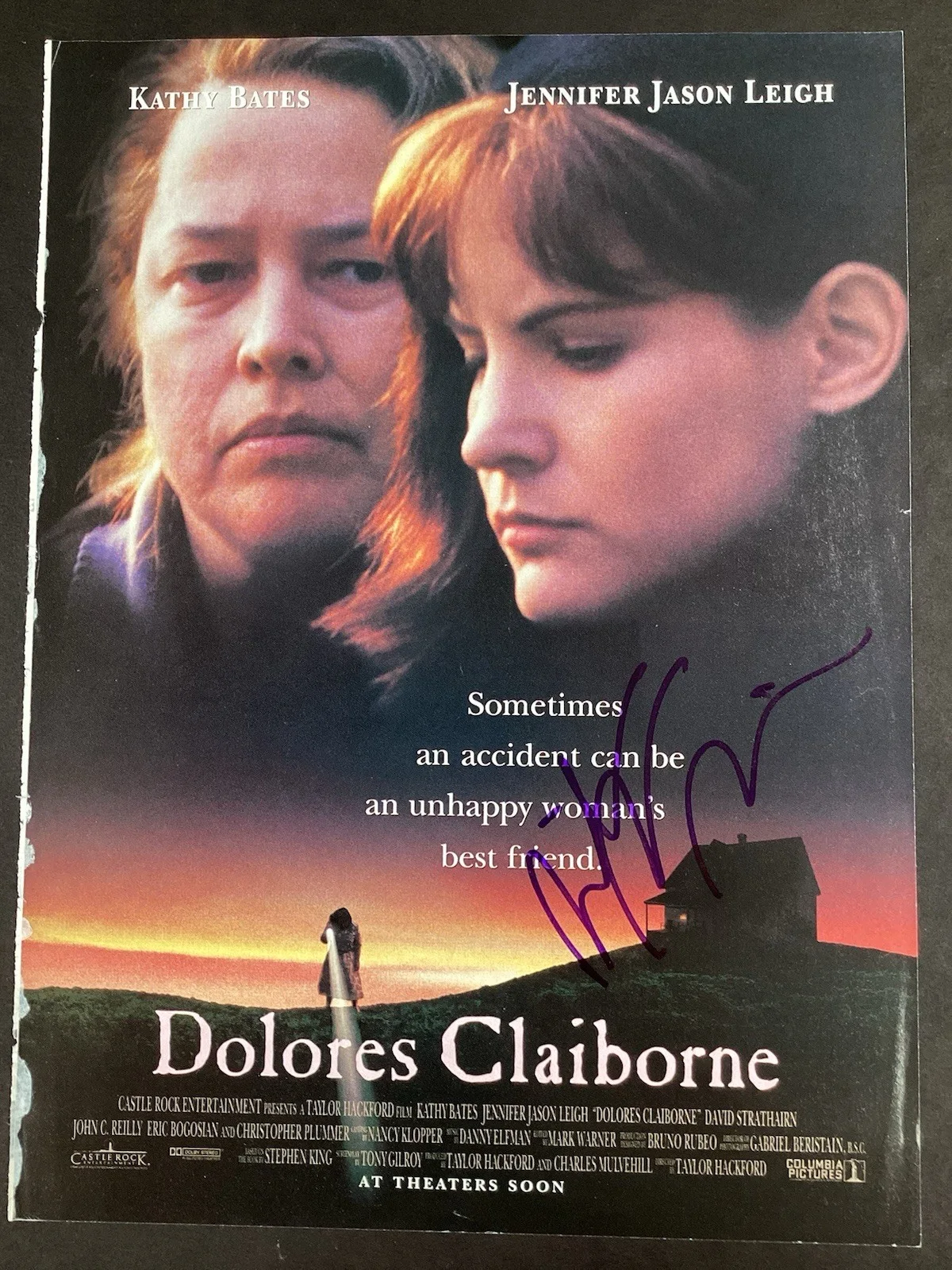 Jennifer Jason Leigh — Jennifer Jason Leigh Signed Magazine Page 8x11 Dolores Claiborne Kathy Bates TPG