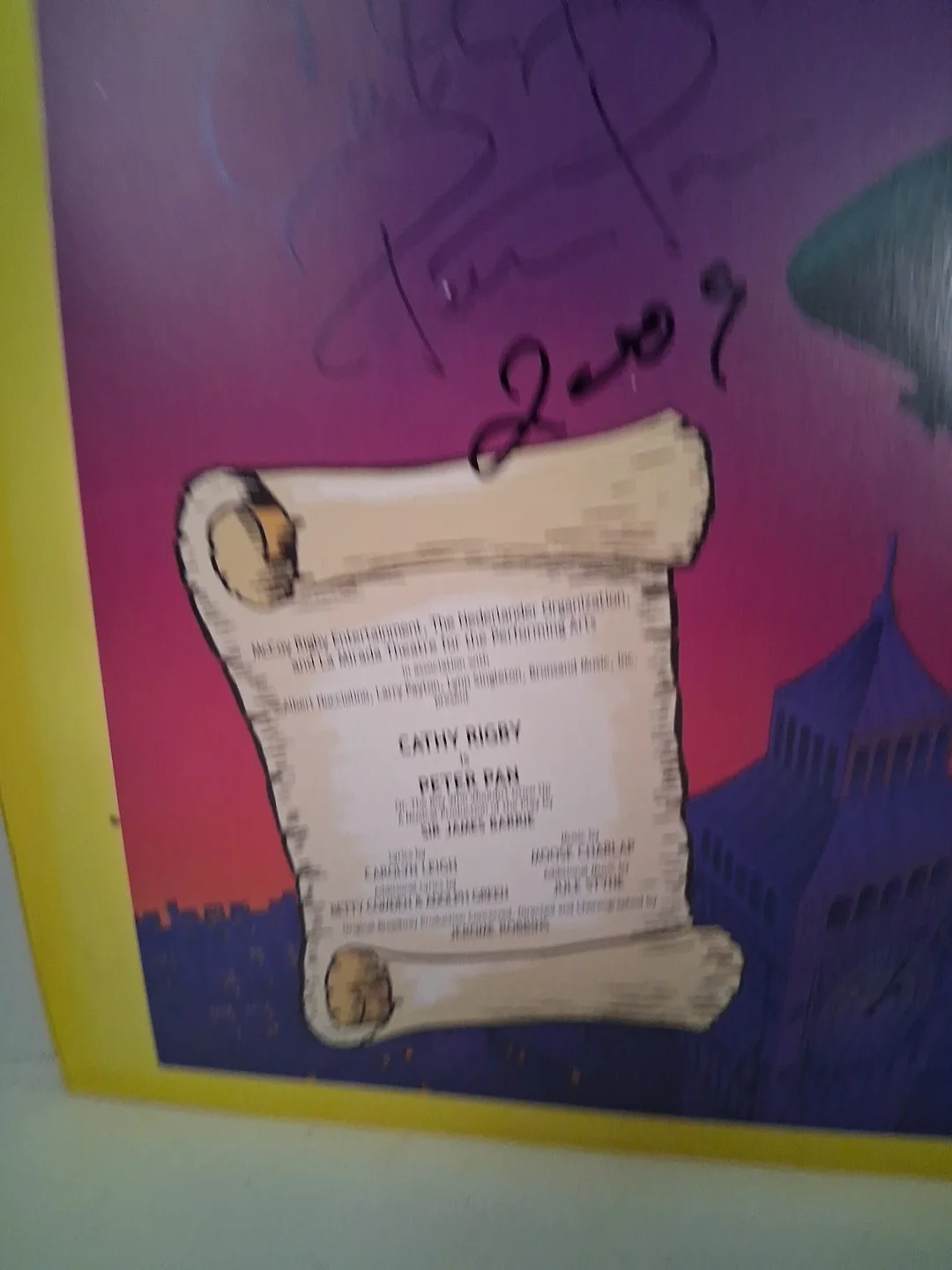 Cathy Rigby — Cathy Rigby Is Peter Pan Signed Autographed Poster "To Marissa" Believe 2009, изображение 4