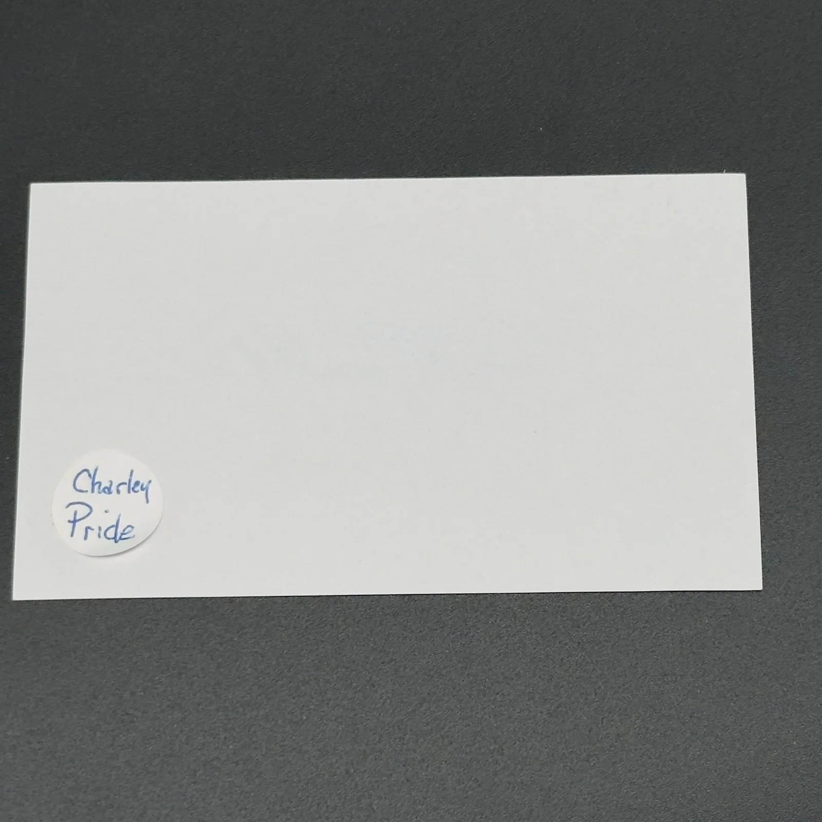 Charley Pride Signed 3x5 Index Card - Music Legend - TTM Authentic Autograph, image 2