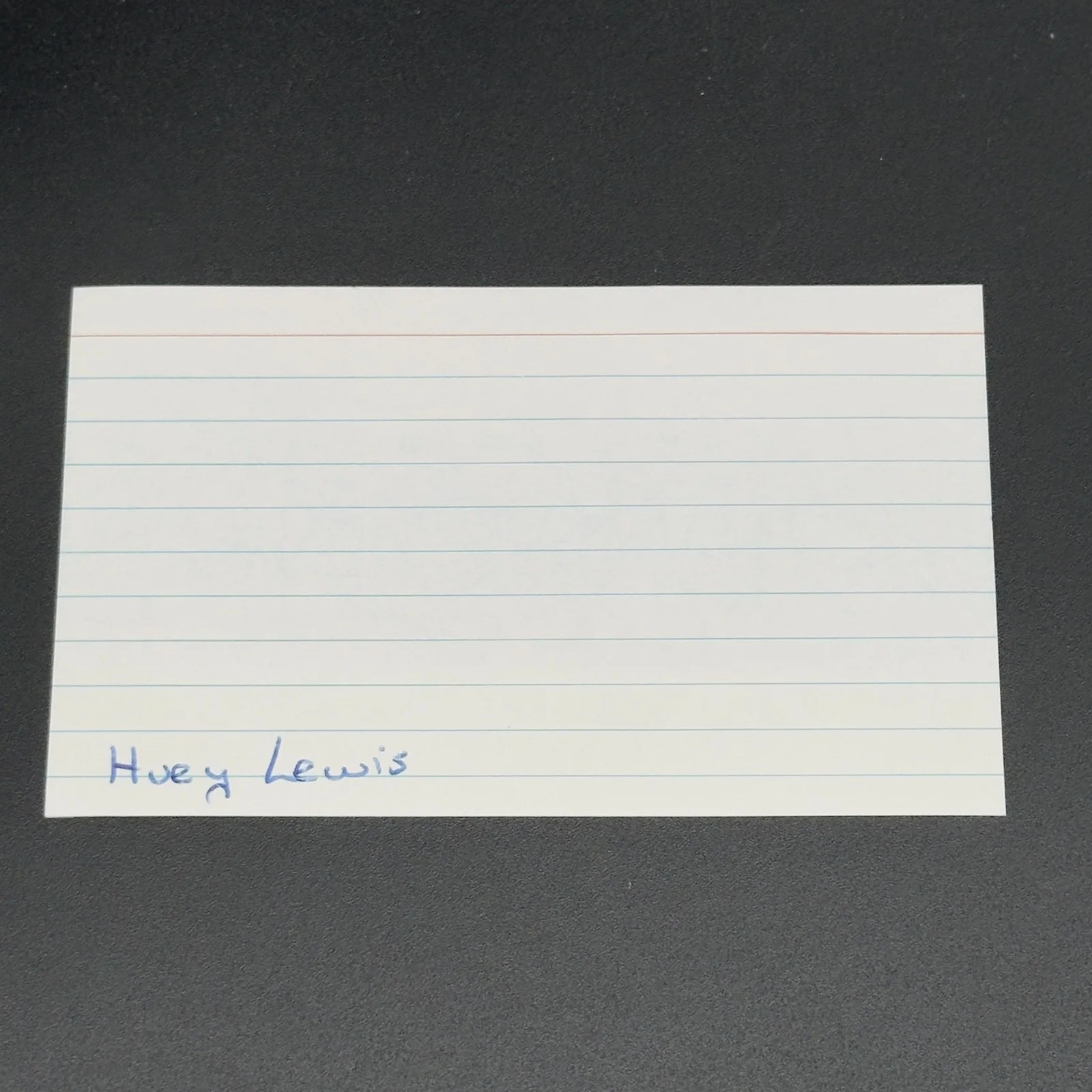 Huey Lewis Signed 3x5 Index Card - Music Legend - TTM Authentic Autograph, image 2