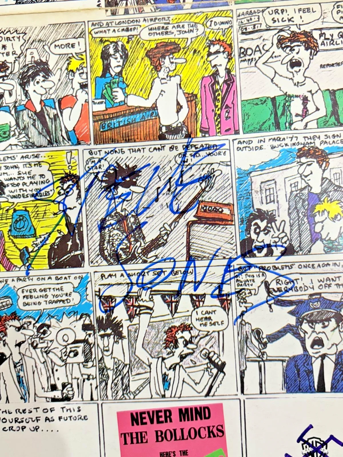 Paul Cook, Steve Jones, Glen Matlock, Johnny Rotten — SEX PISTOLS SIGNED POSTER PAUL COOK STEVE JONES GLEN MATLOCK JOHNNY ROTTEN PSA, изображение 3